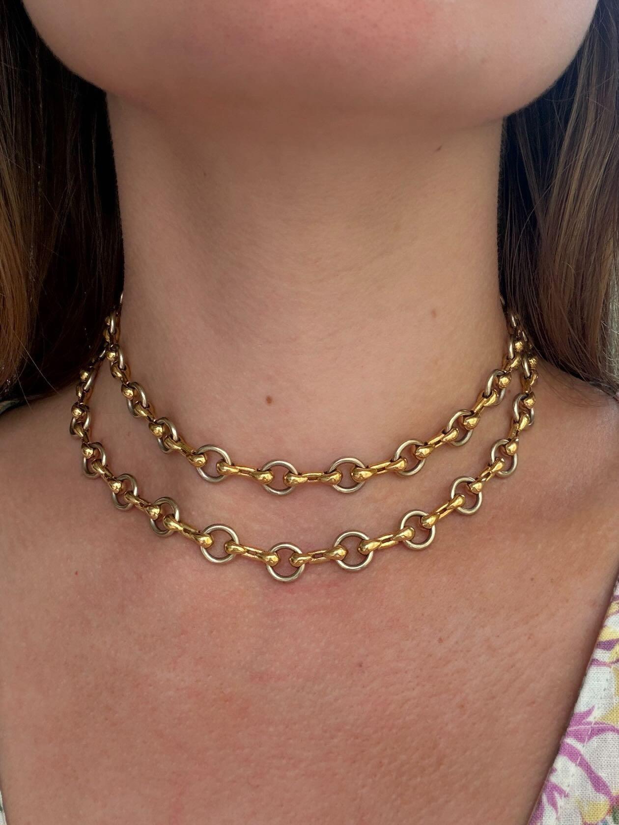18K Gold Cartier Junior Classic Chain Necklace