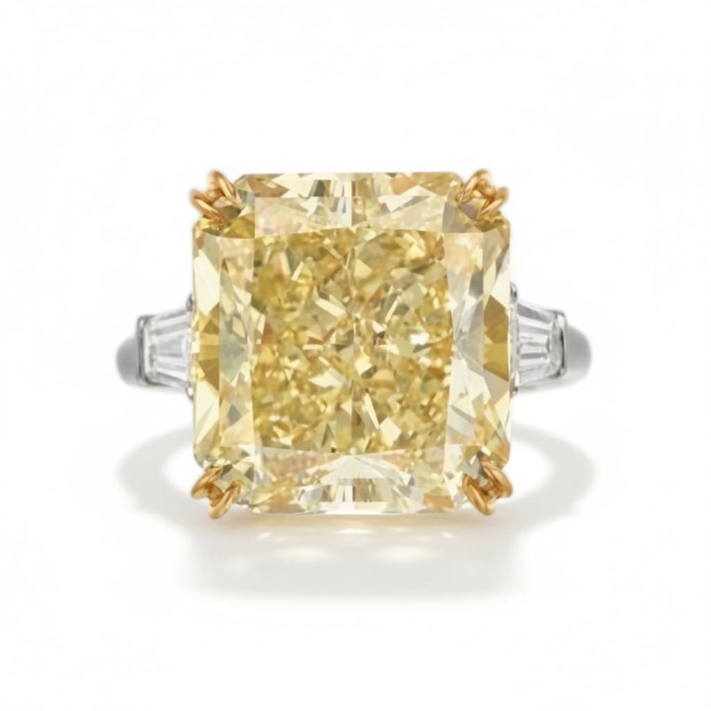 Fancy Intense Yellow Diamond Ring – 16.05 Carats, vS2 GIA 2181005741 -