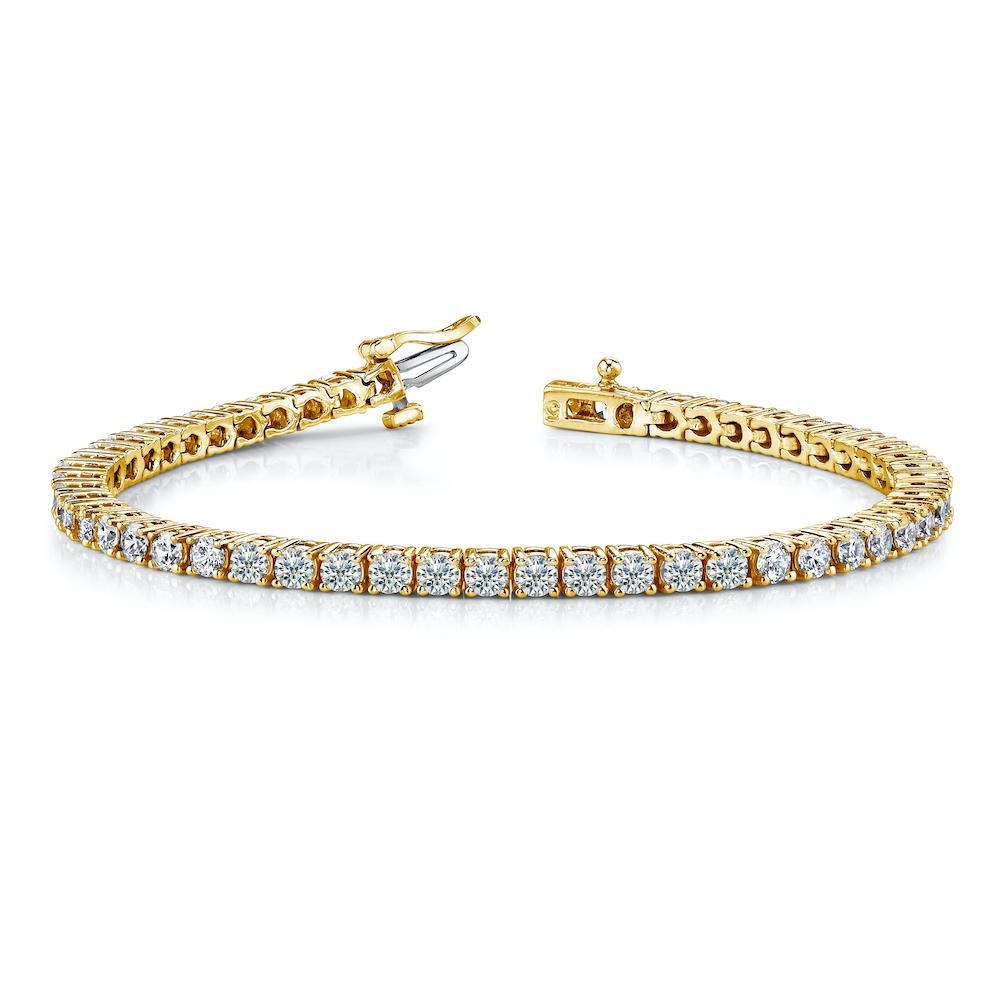 Contemporary 18K Gold Tennis Bracelet with 3.18ct of Diamonds