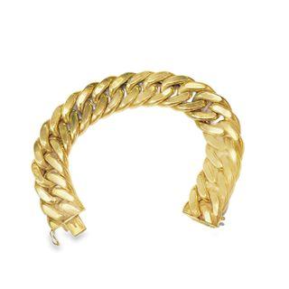 UnoAErre Gold Link Bracelet Italy, Circa 1970