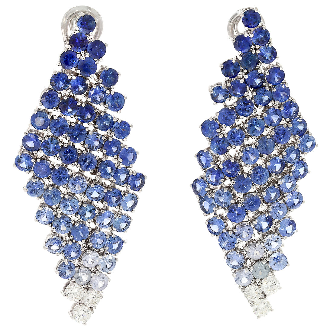 18K WG Sapphire and Diamond Earrings