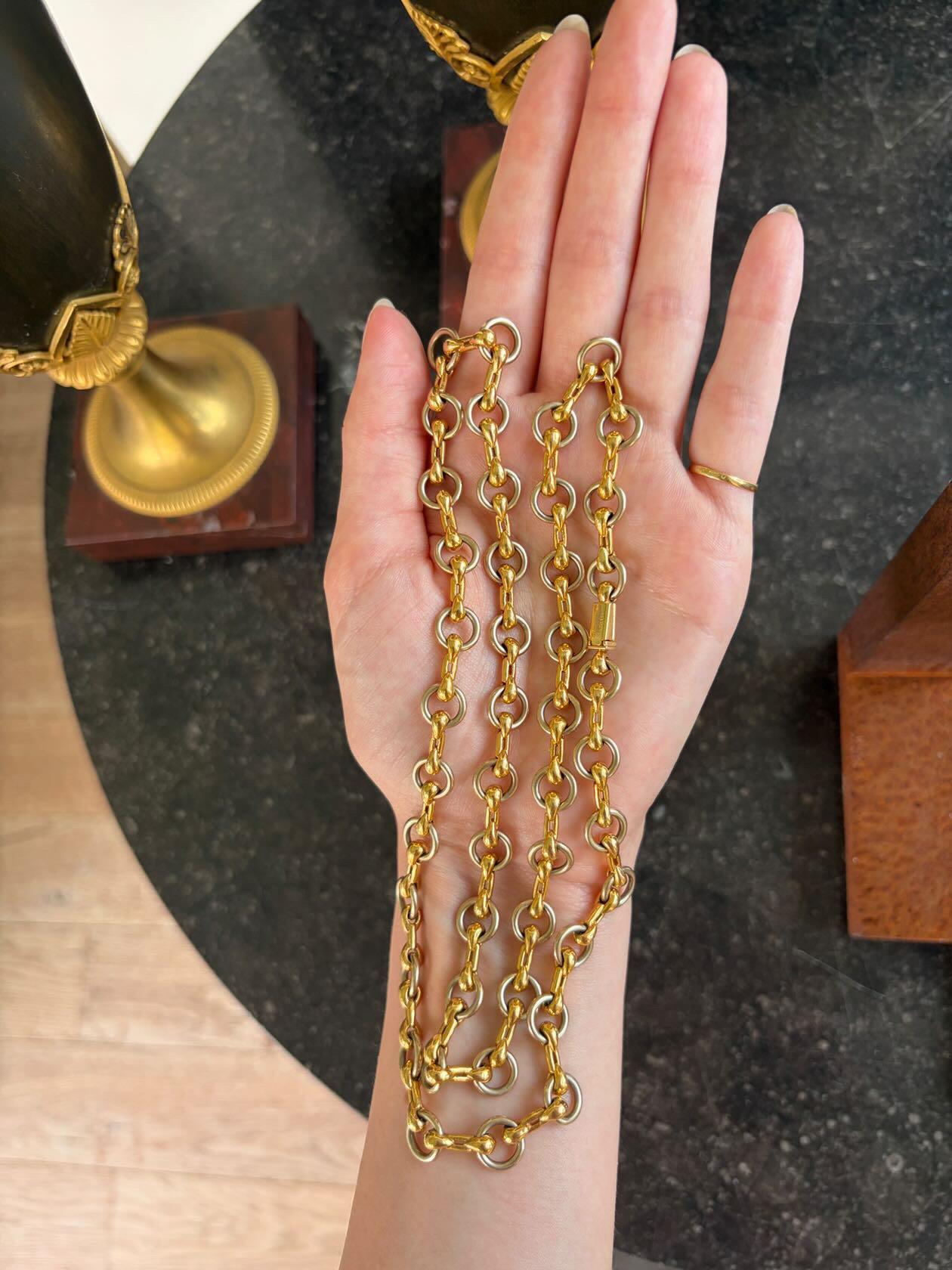 18K Gold Cartier Junior Classic Chain Necklace