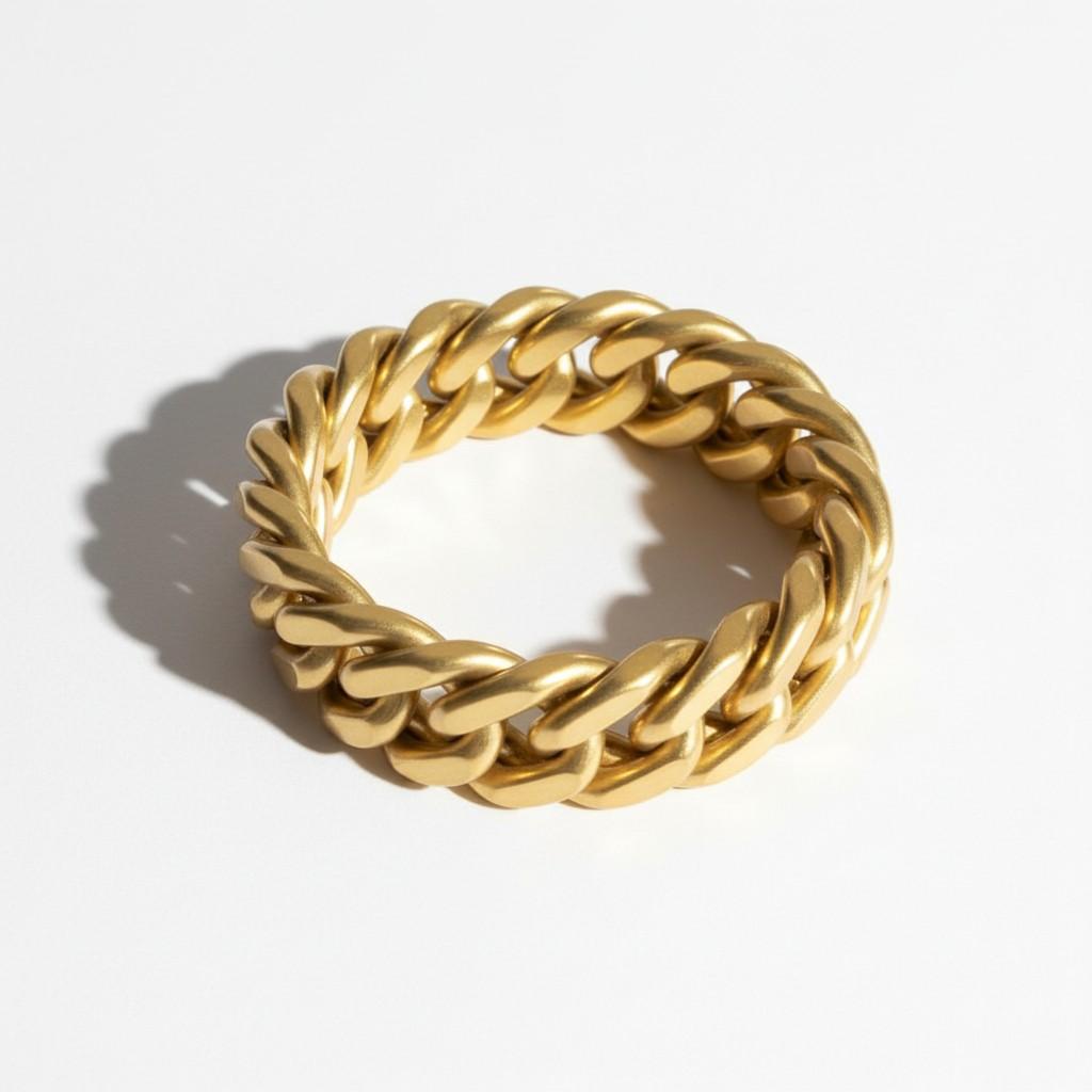 UnoAErre Gold Link Bracelet Italy, Circa 1970