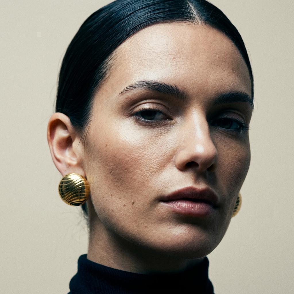 Tiffany & Co. Textured Gold Earrings United States, 1970s.