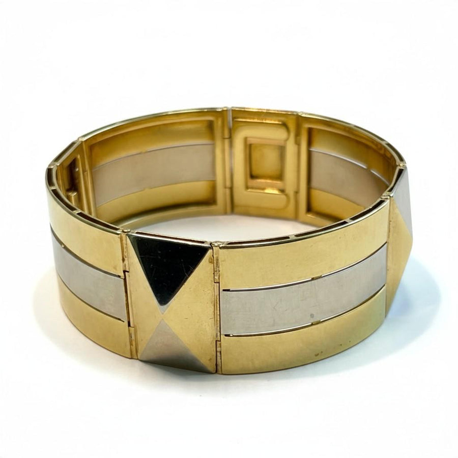 French Retro Two-Tone 18K Gold Bracelet