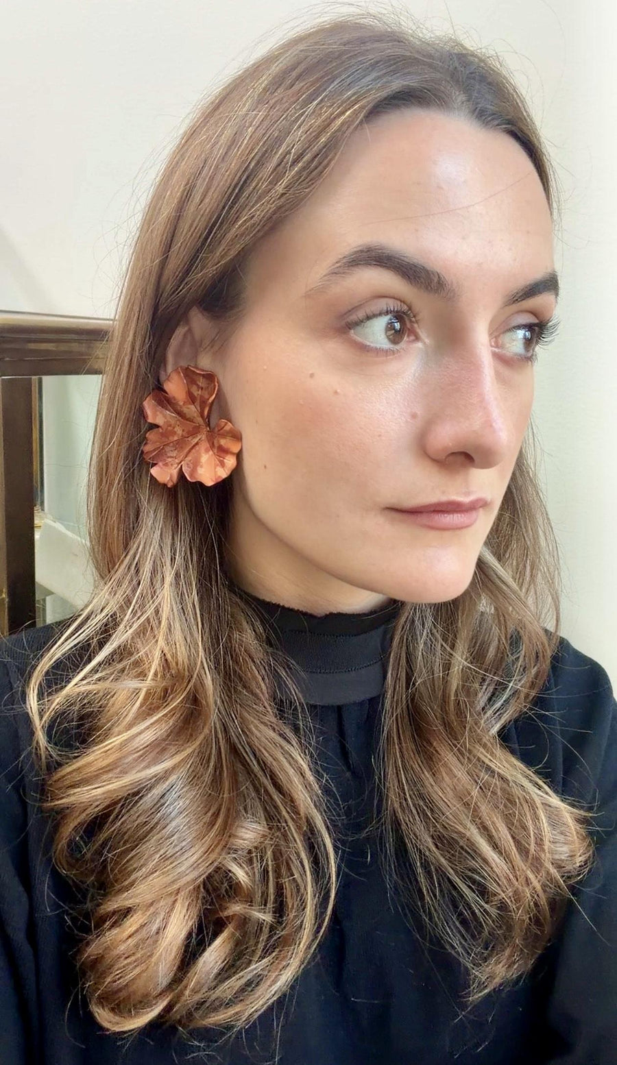 JAR Geranium Leaf Earrings in Aluminum, 2010s, second view