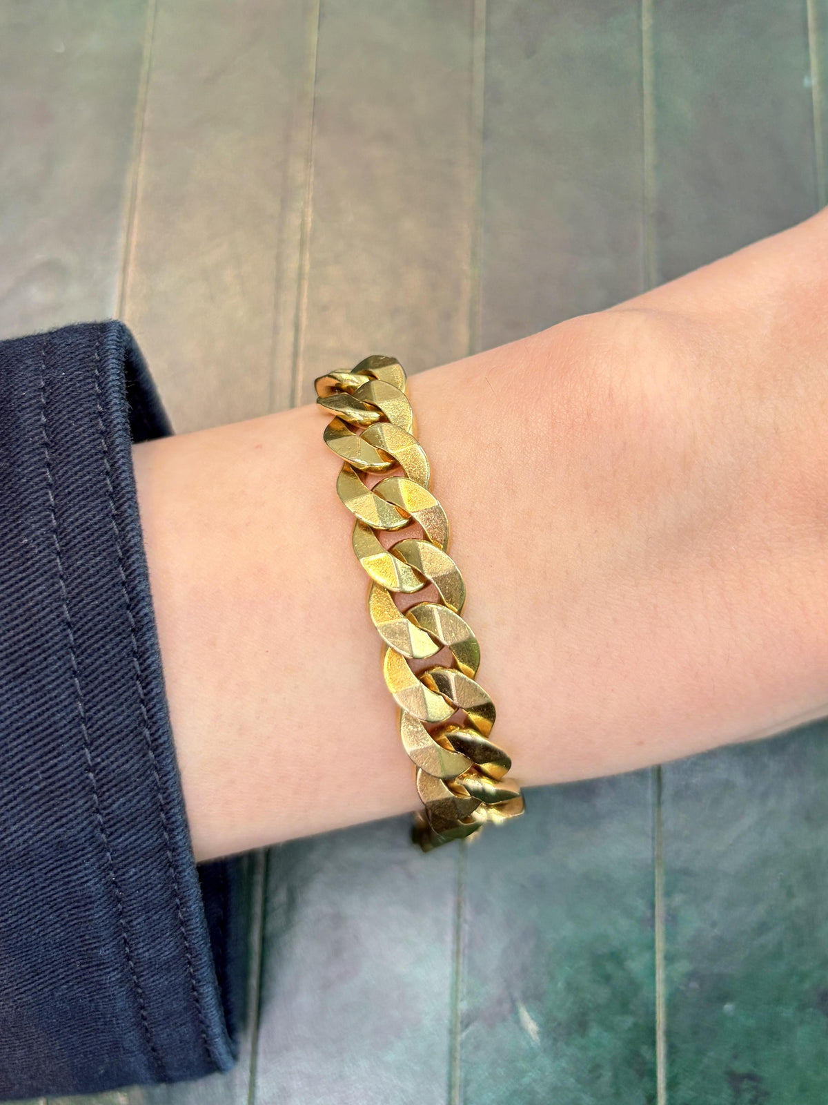 Bulgari 18K Gold Curb Link Bracelet