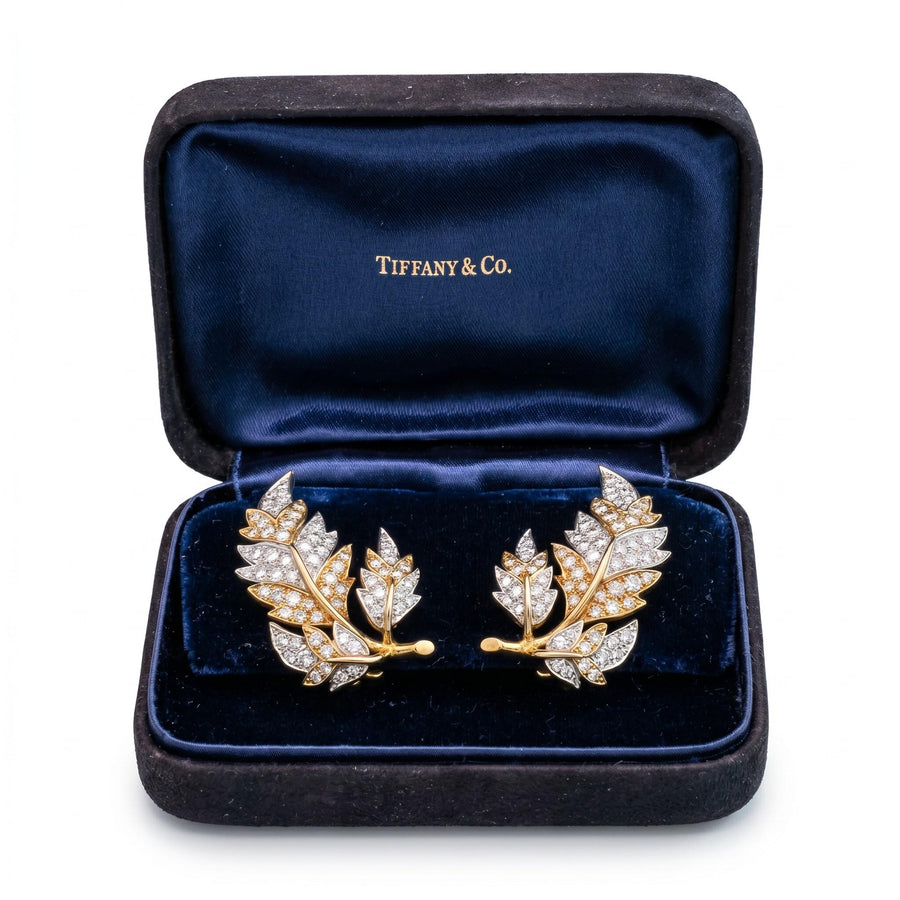 Tiffany & Co. Schlumberger Leaf Earrings, second view