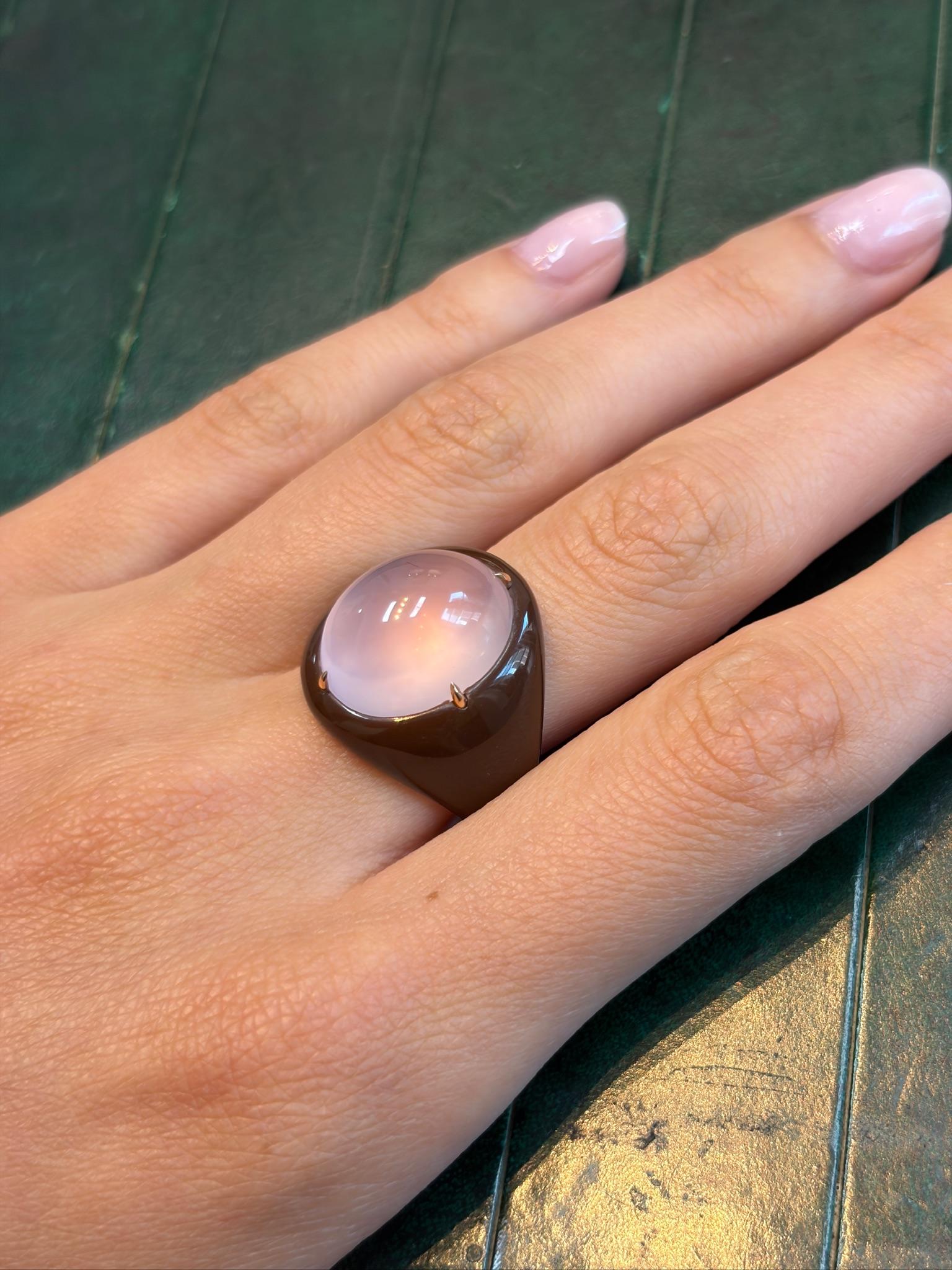 Taffin Moonstone and Ceramic Ring