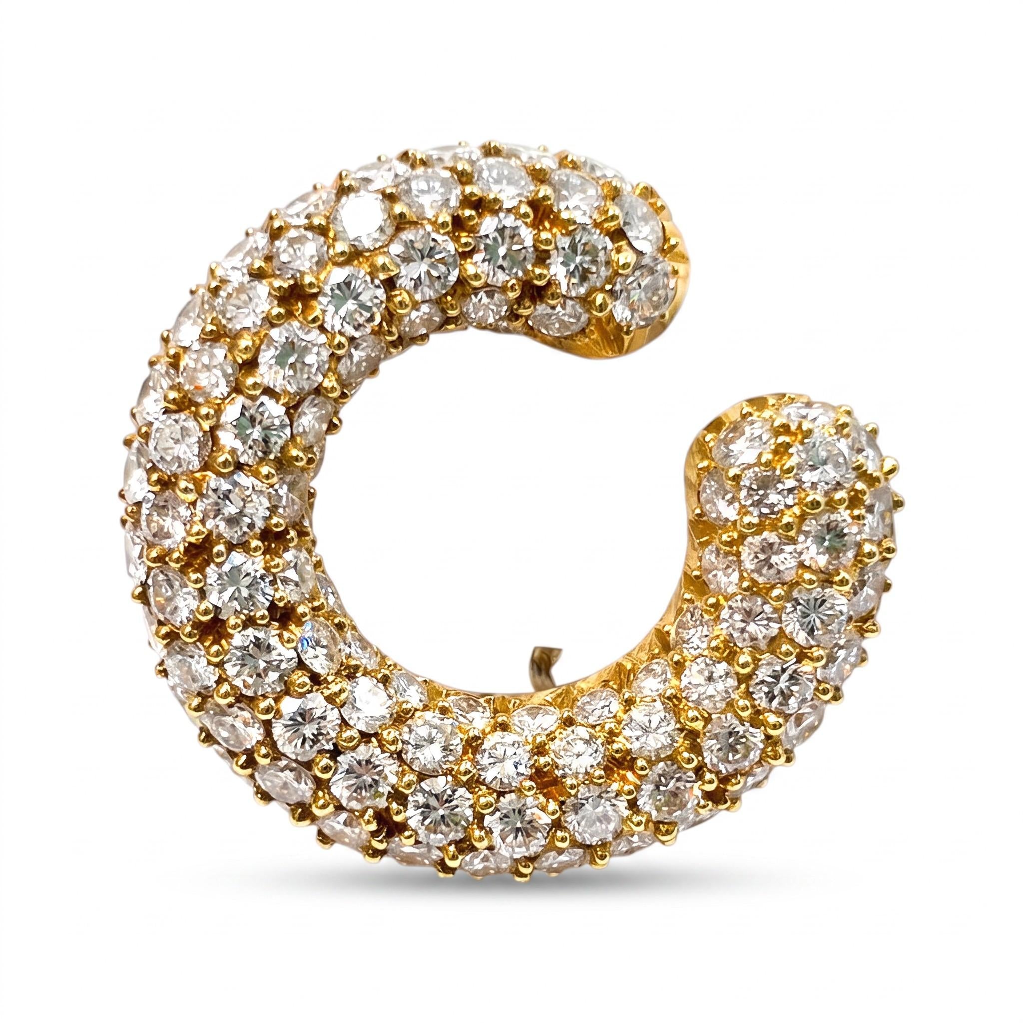 Diamond Hoop Earrings
18K Yellow Gold