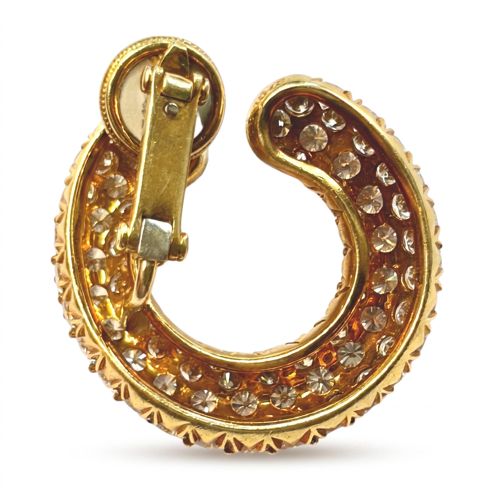 Diamond Hoop Earrings
18K Yellow Gold