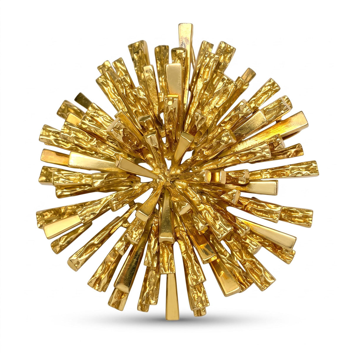 Tiffany & Co. 18K Gold Sunburst Pendant Brooch