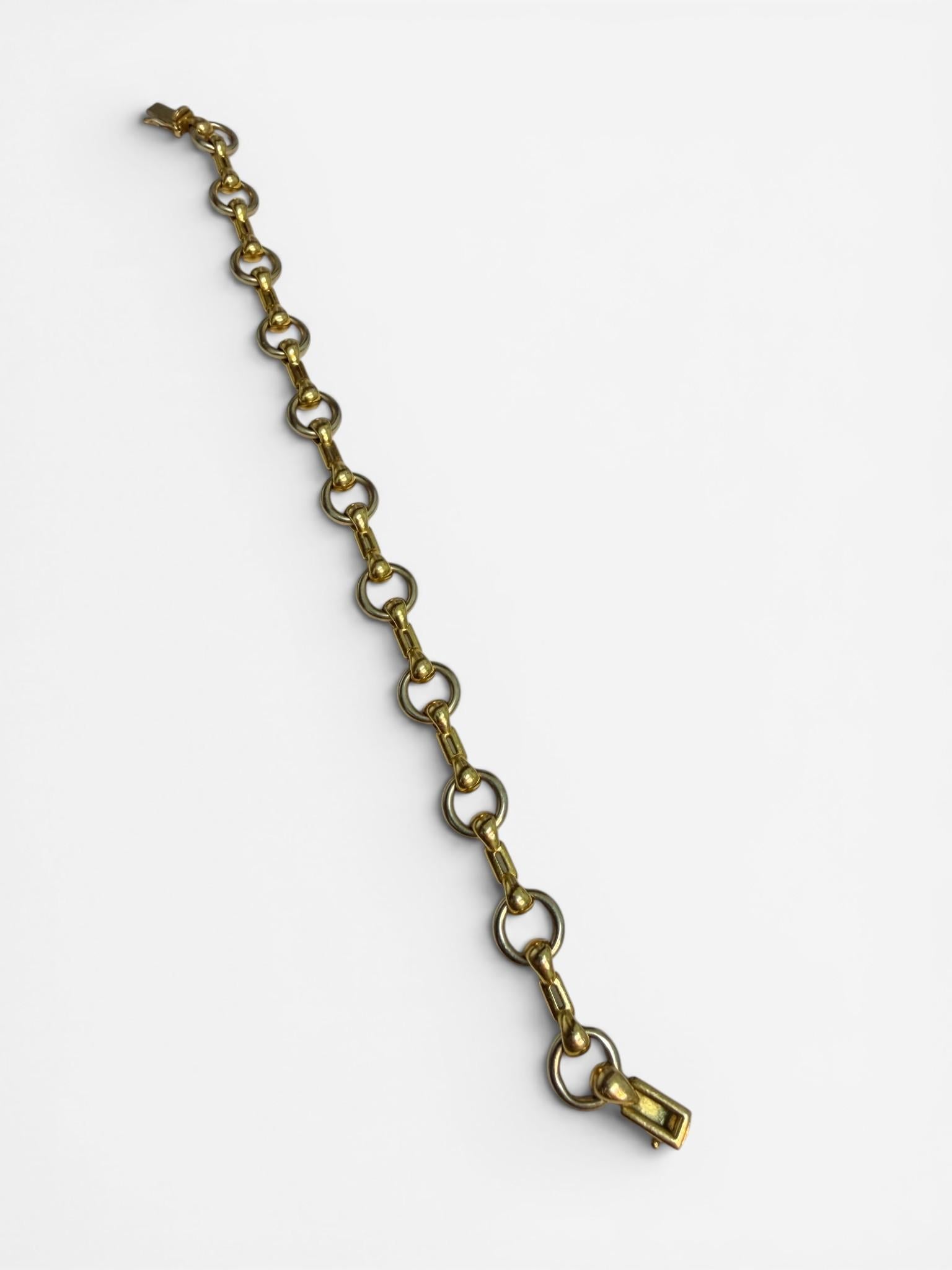 1980s Cartier Paris 18k Two-Tone Gold Link Bracelet