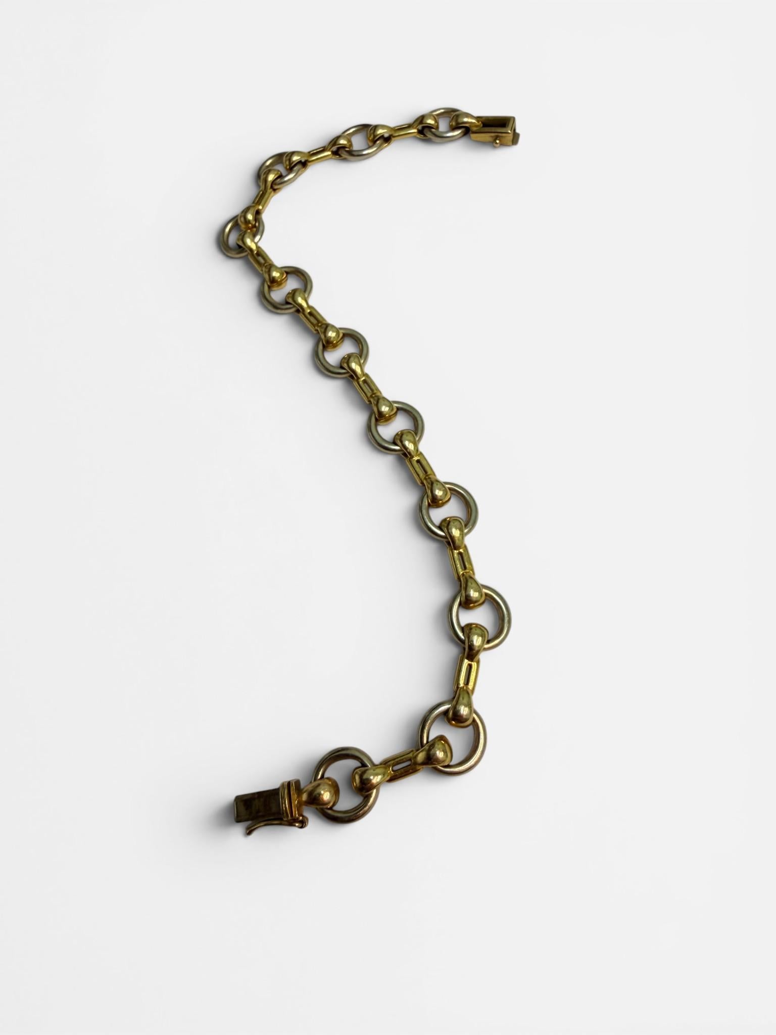 1980s Cartier Paris 18k Two-Tone Gold Link Bracelet
