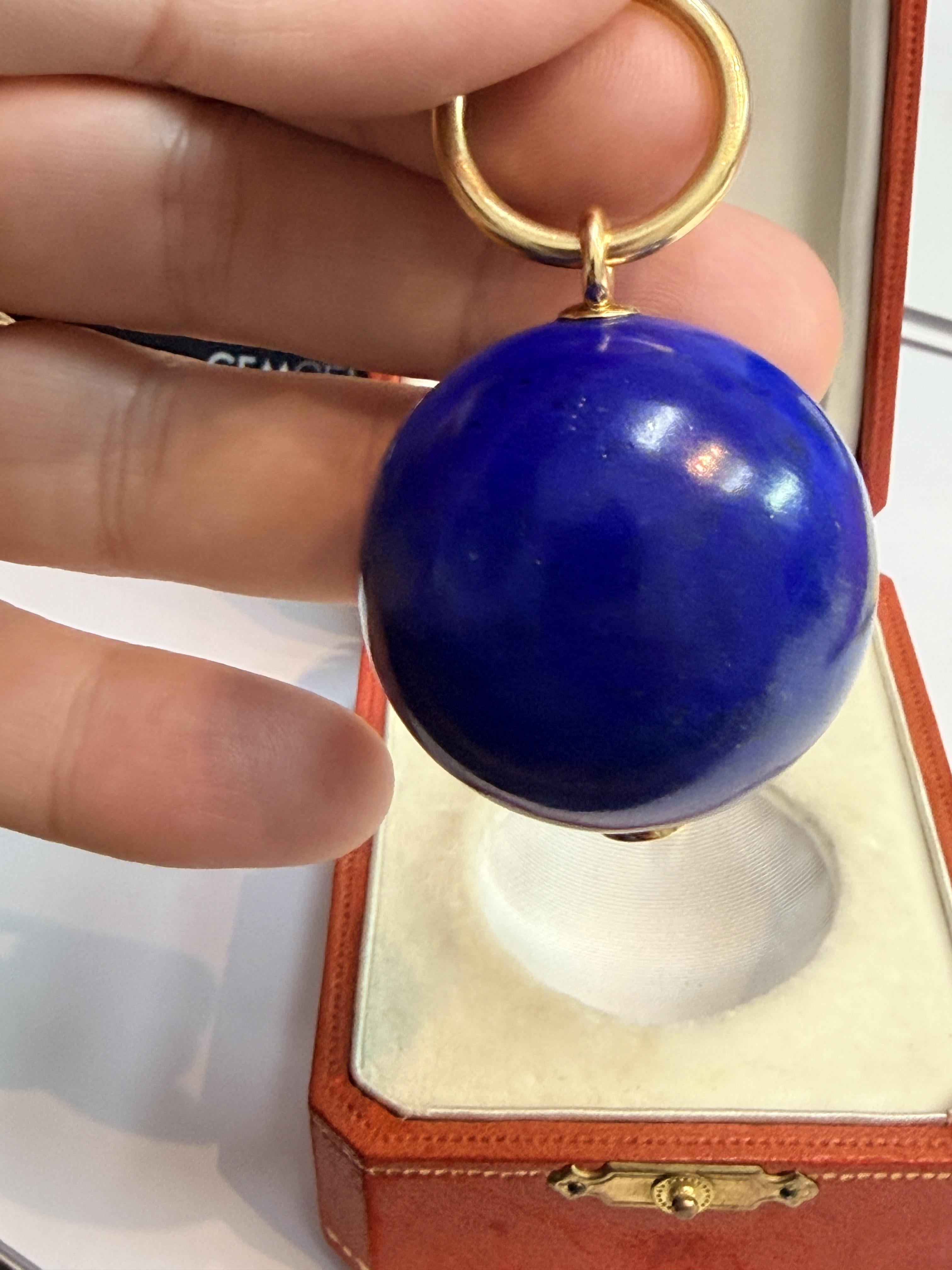 1950s Cartier Lapis Lazuli Ball Pendant
