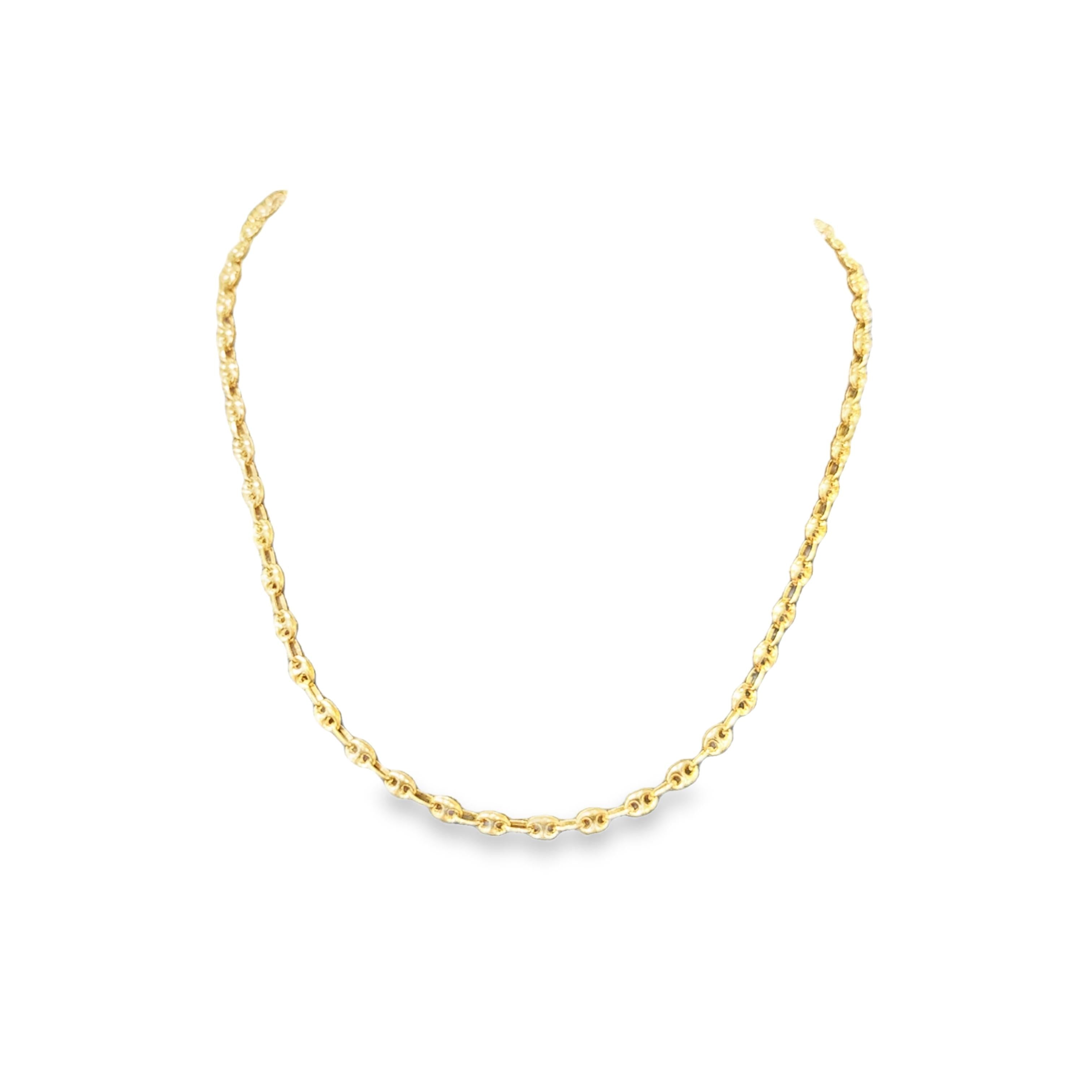 Odeon “Classics” 18K Yellow Gold Nautical Link Necklace – 20” (Brand New)