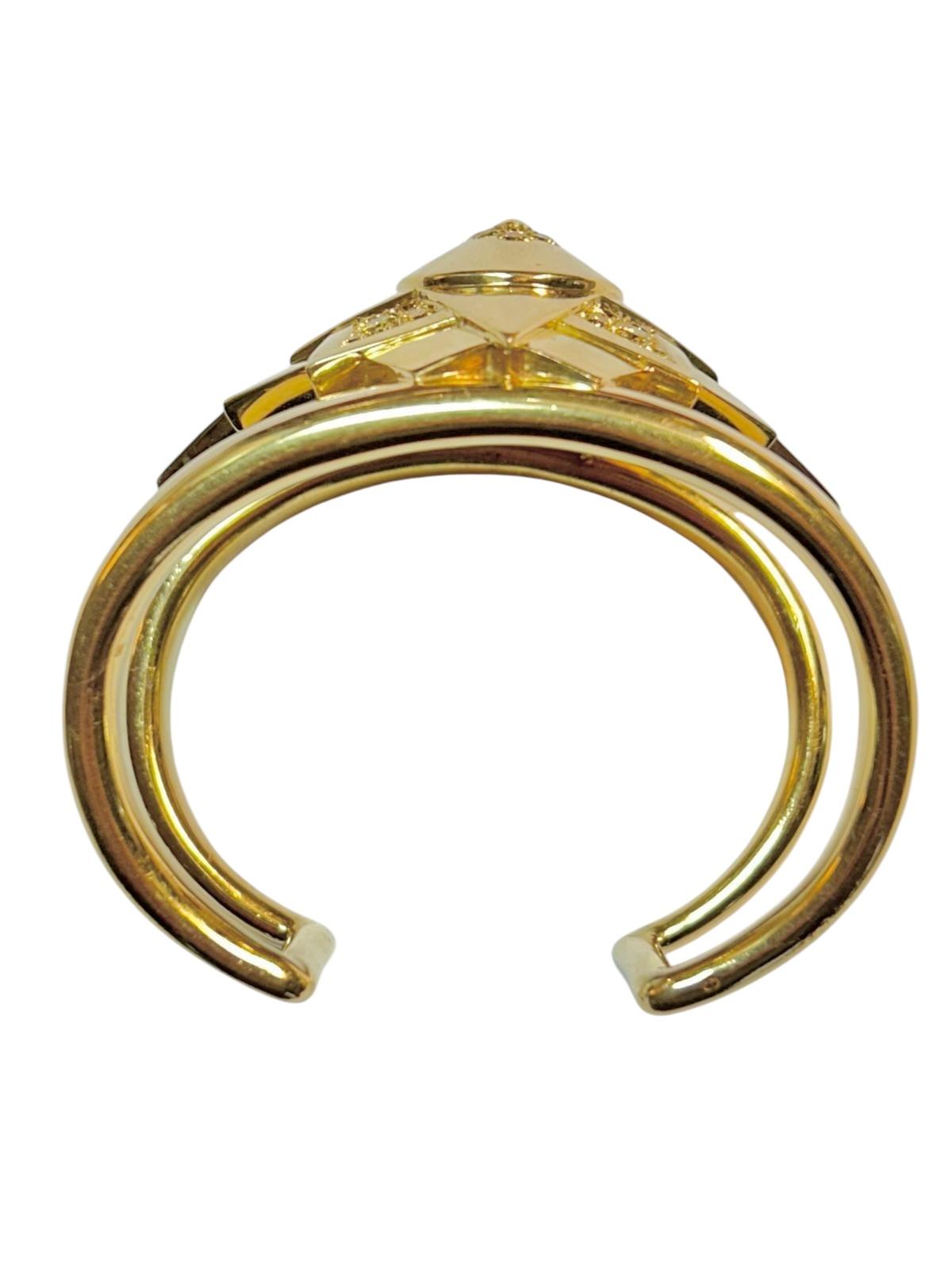 Suzanne Belperron 18K Yellow Gold and Yellow Diamond Cuff and Ring Set
