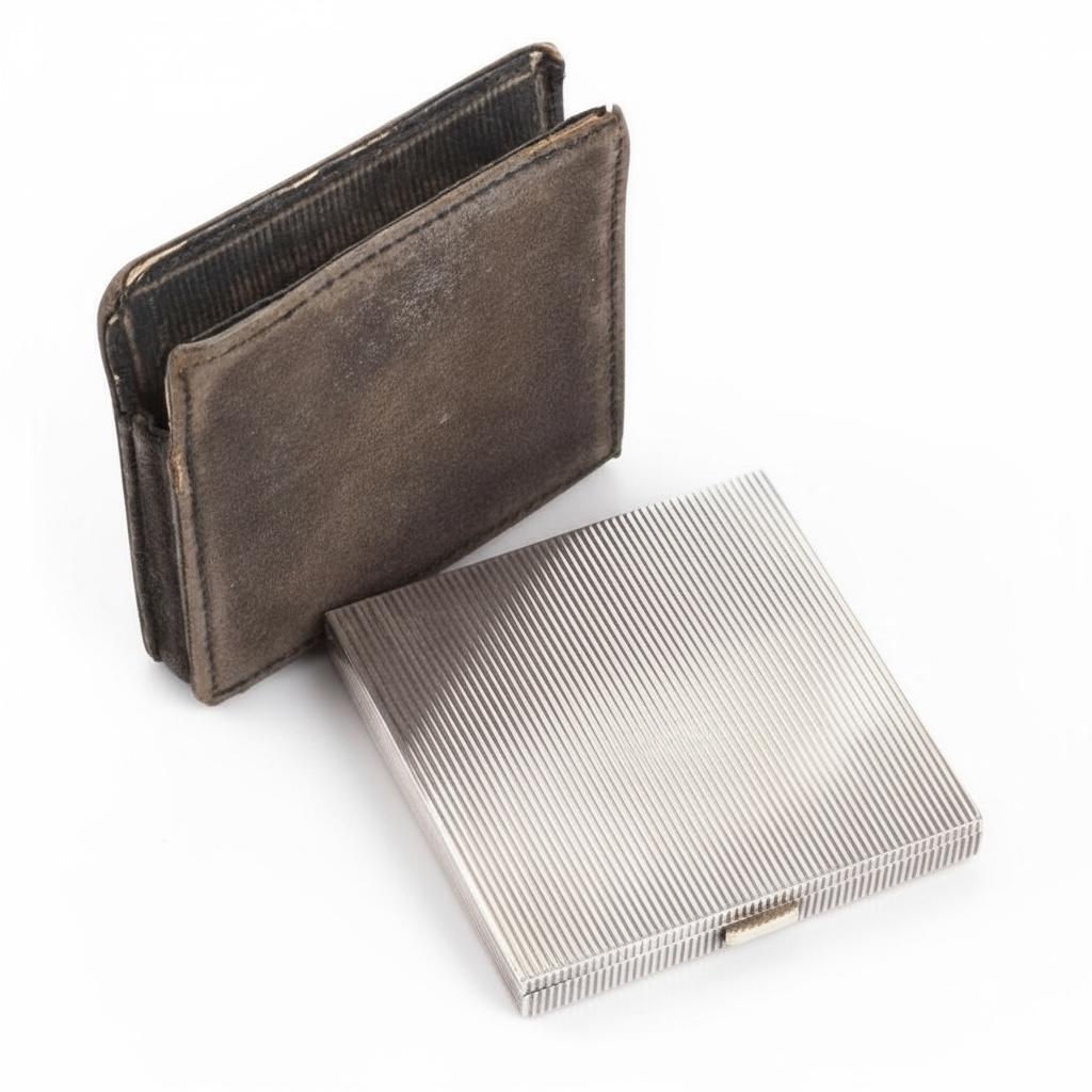 Silver Hermes Paris 1960 Compact Powder Case