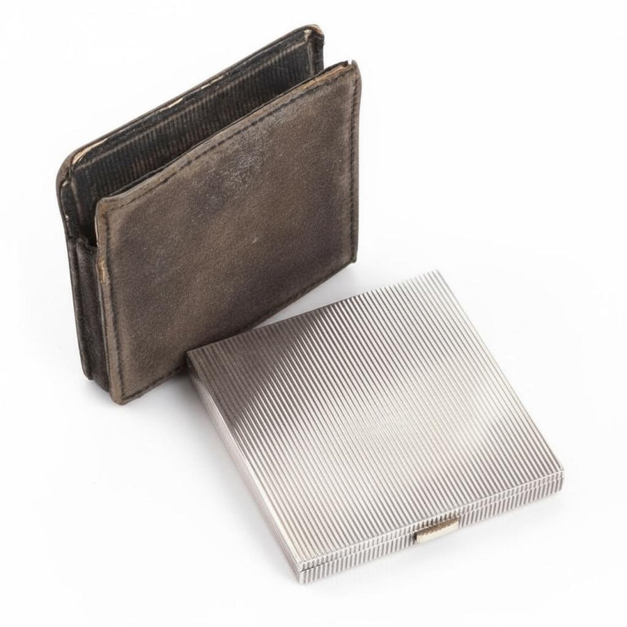 Hermès Paris Silver Compact Powder Case, Circa 1960