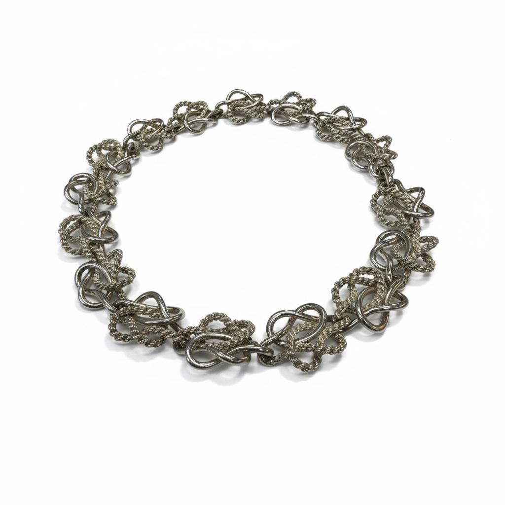 Hermès 1960s Silver Nautical Link Necklace