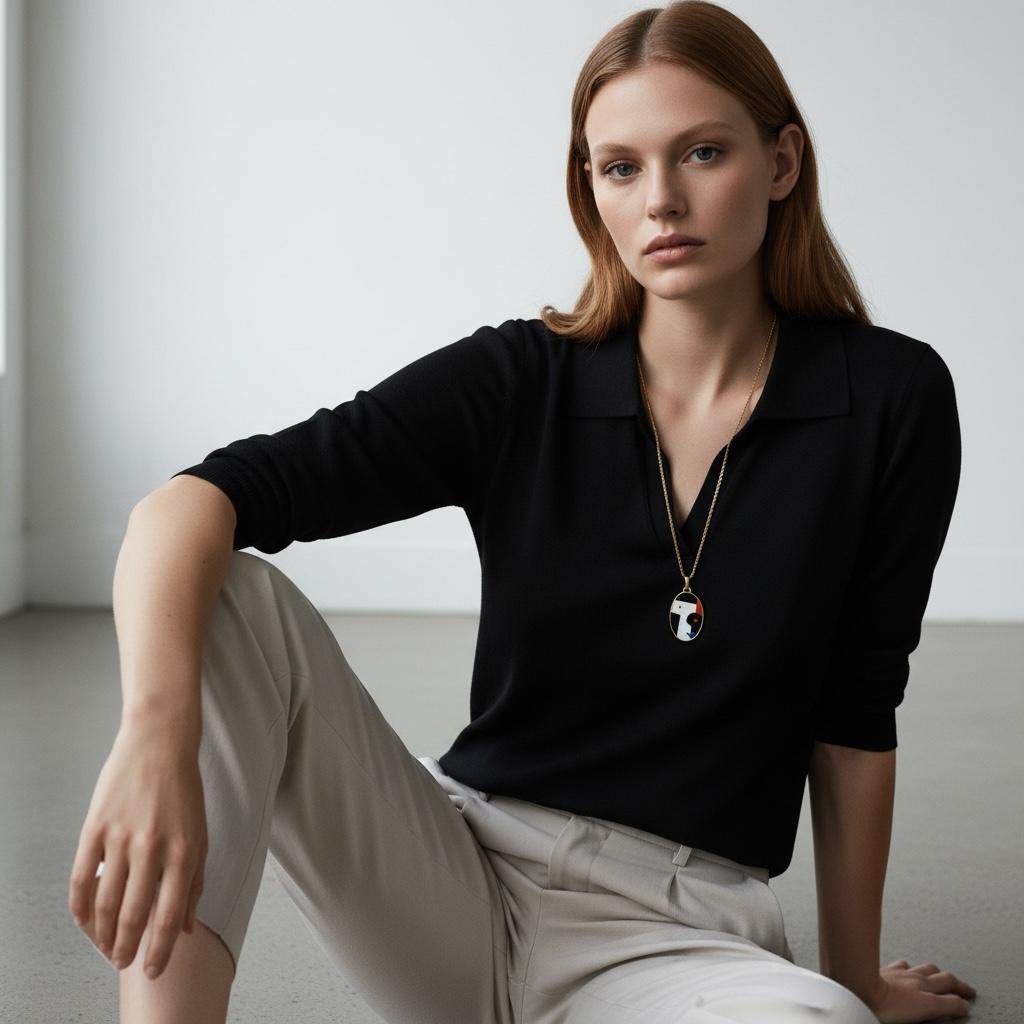 Bulgari Hardstone Inlay Pendant Necklace, 1974