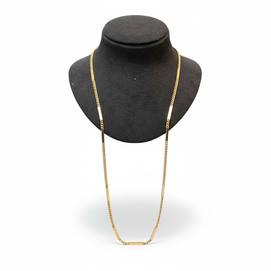 18k Yellow Gold 1970s Chain Gold Necklace