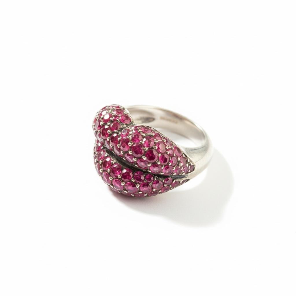 Hotlips Ruby Pavé Ring by Solange Azagury-Partridge