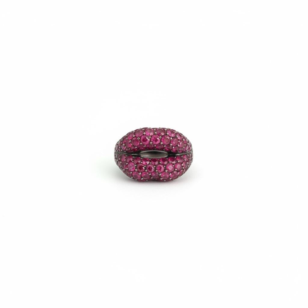 Hotlips Ruby Pavé Ring by Solange Azagury-Partridge