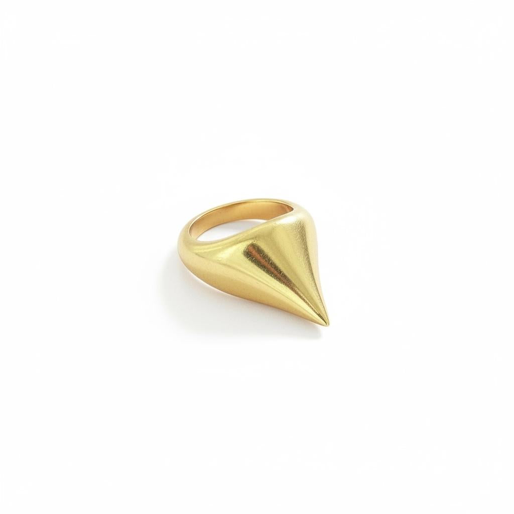 Falko Marx Forged Gold Cone Ring, Germany, 1975