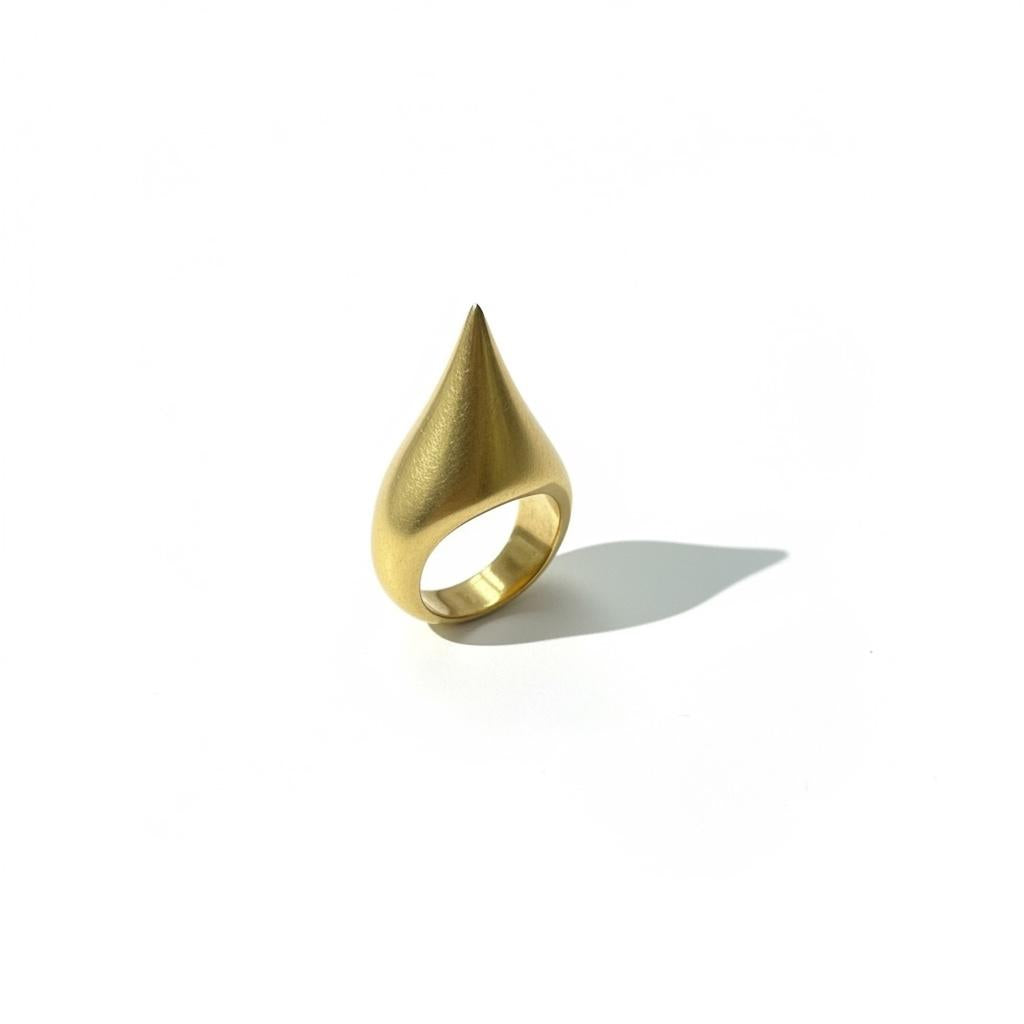 Falko Marx Forged Gold Cone Ring, Germany, 1975