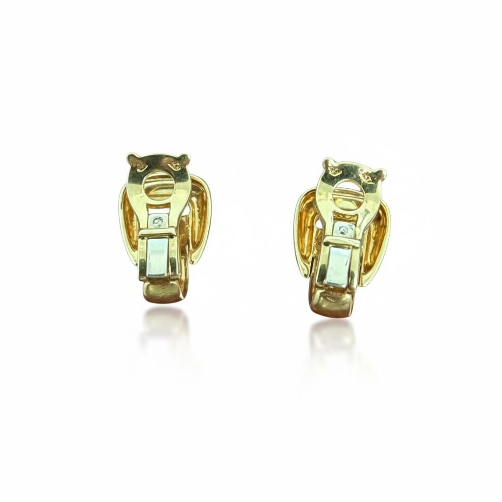 18K Yellow Gold Hermes Yellow Sapphire Earrings