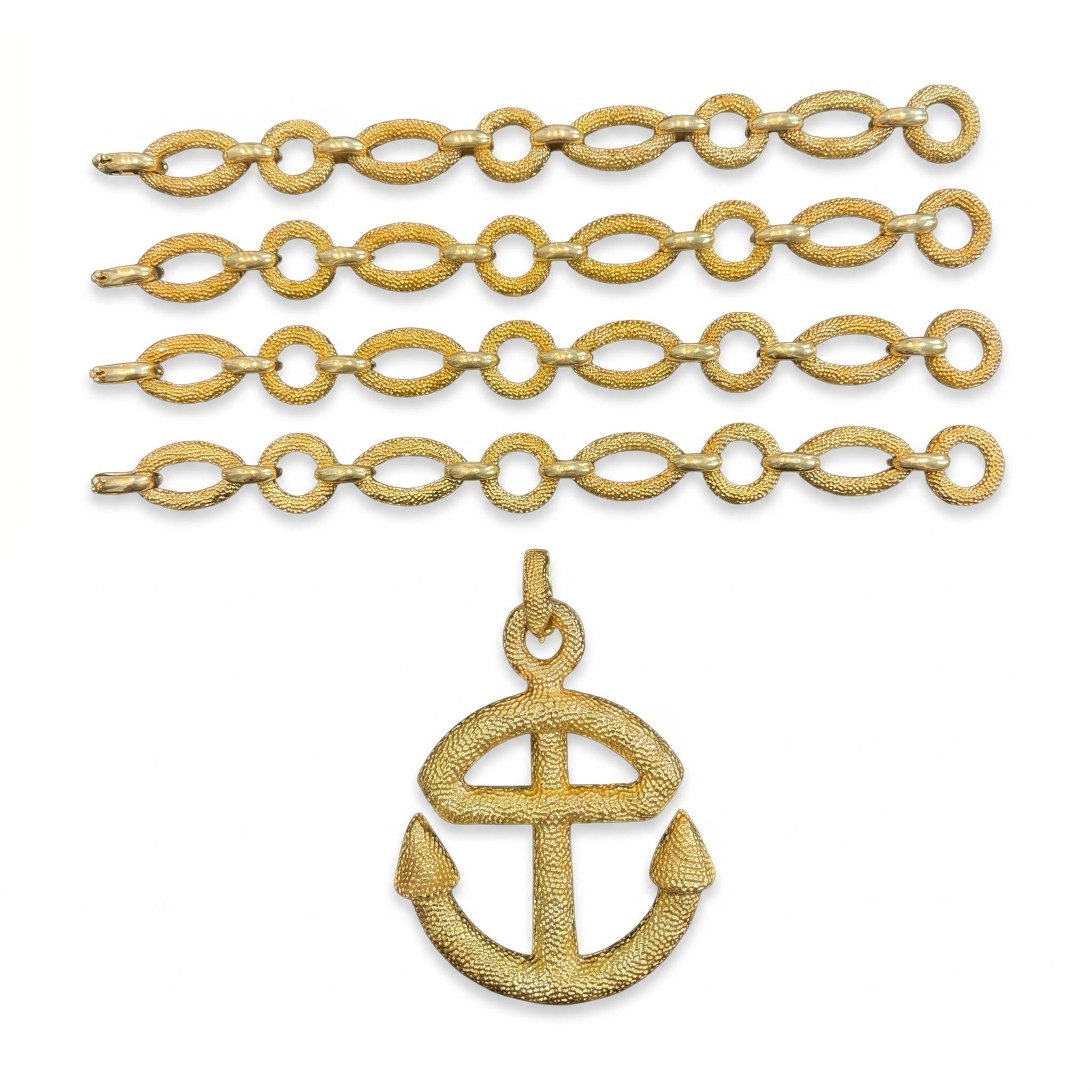 Van Cleef & Arpels Convertible Anchor Sautoir Necklace, 18K Gold, 1970s