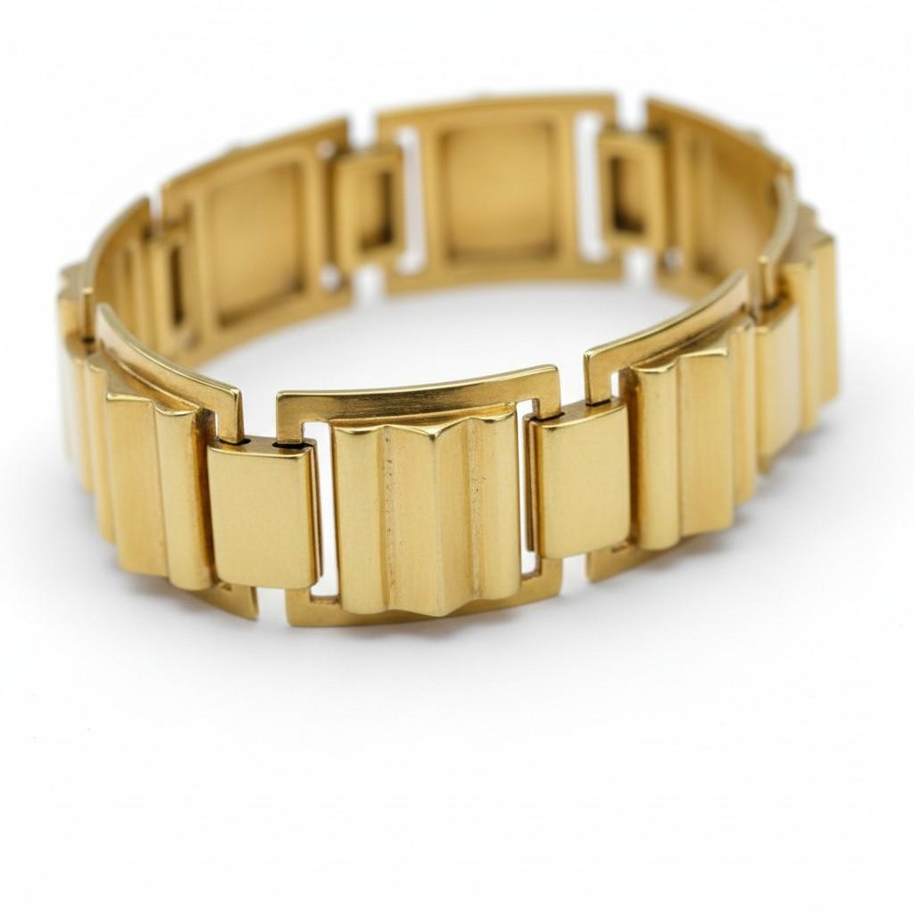 18K Gold Tank Retro Bracelet