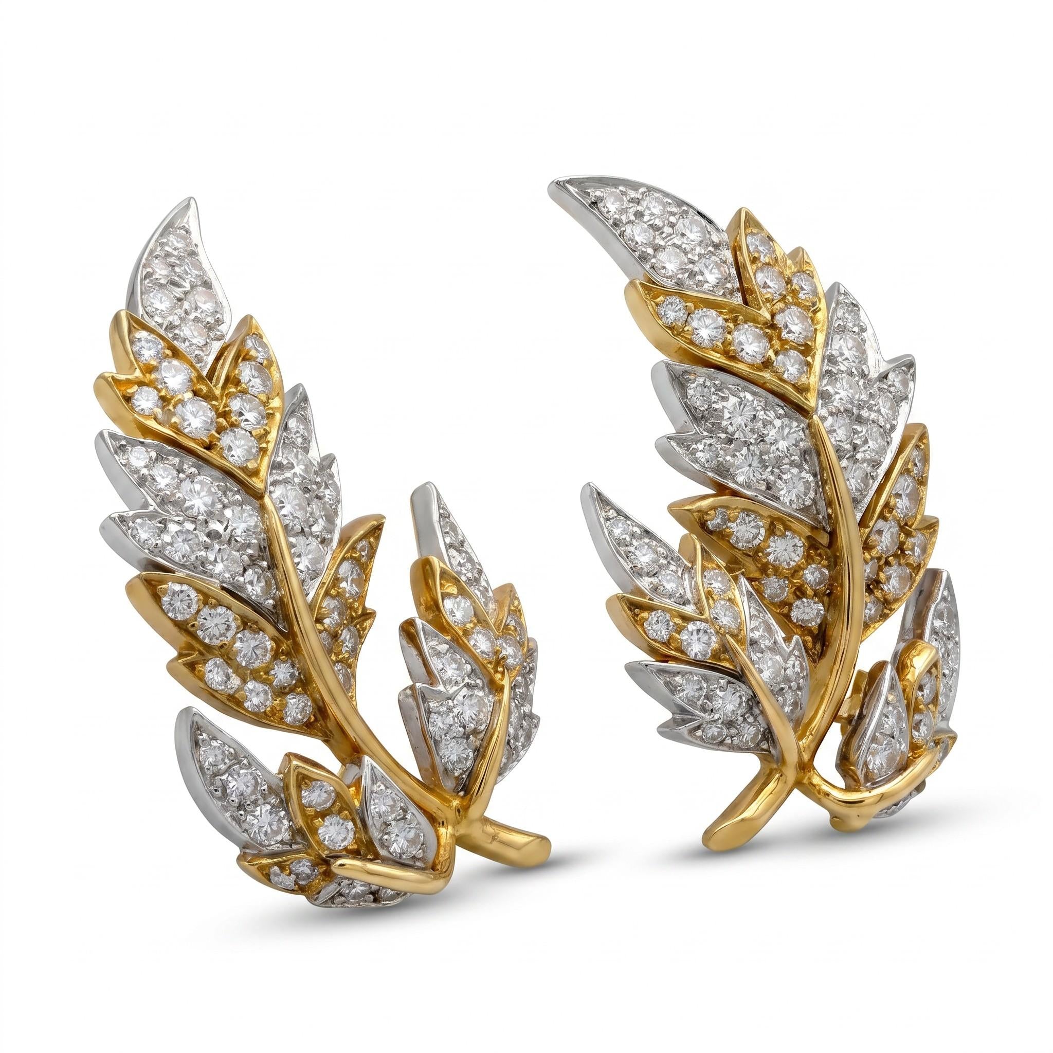 Tiffany & Co. Schlumberger Leaf Earrings