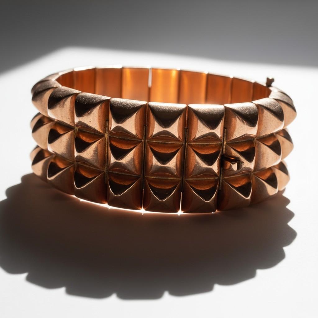18K Gold French "Medor" Wide Bracelet