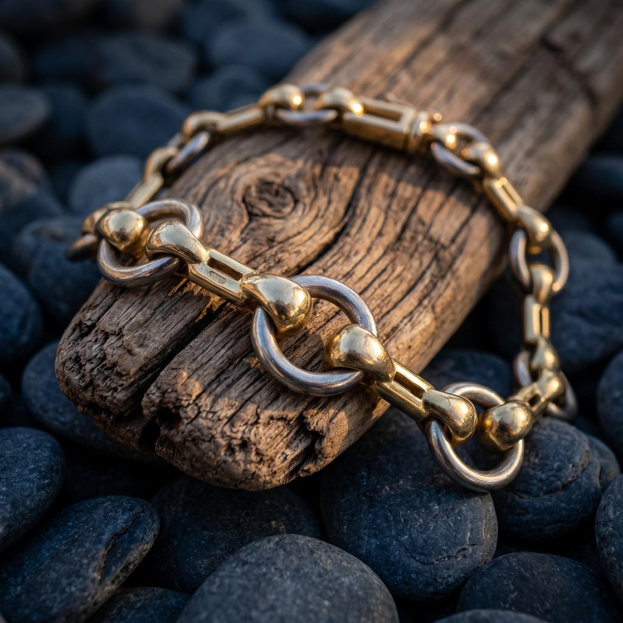 1980s Cartier Paris 18k Two-Tone Gold Link Bracelet