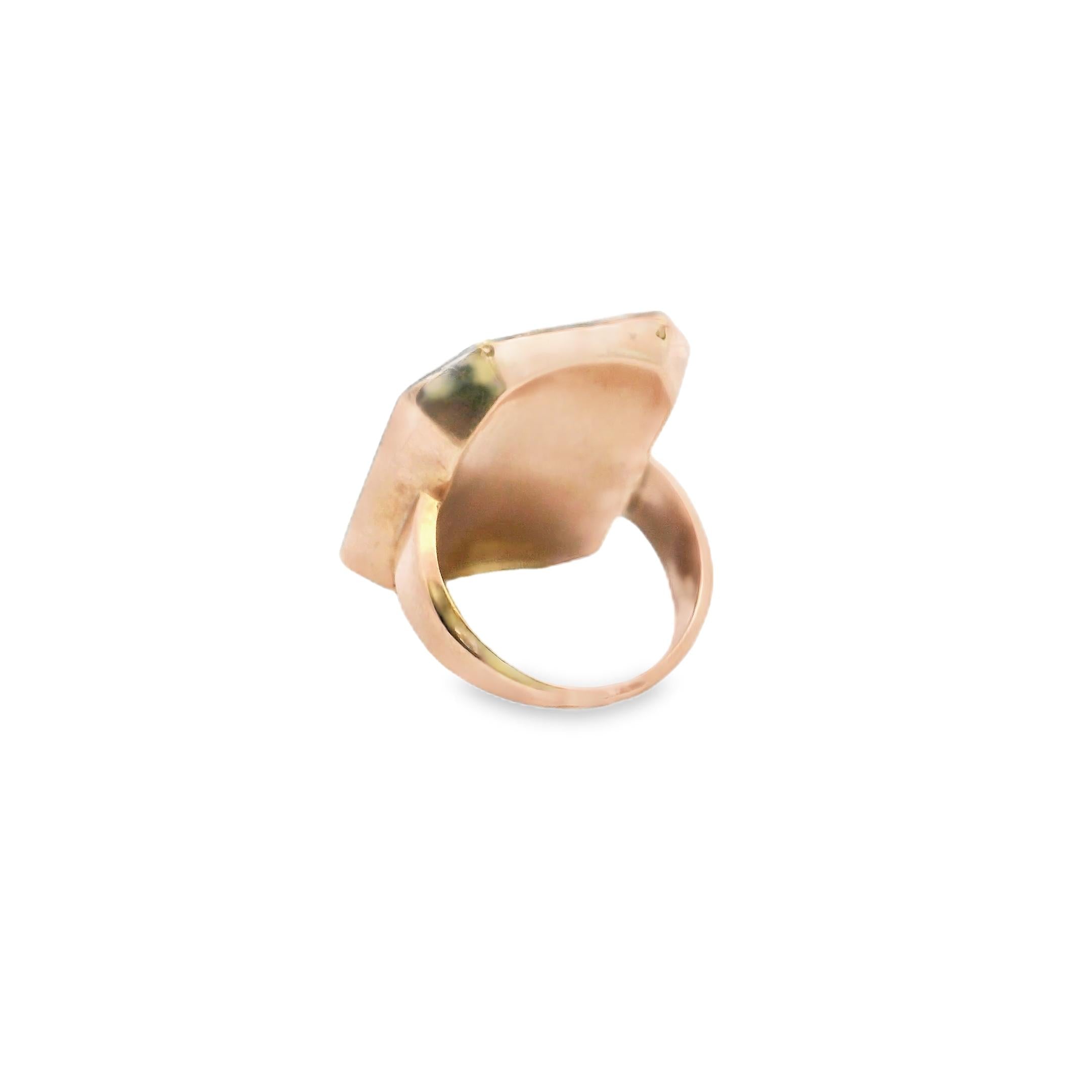An old low-title gold ring with a message of love painted Mid 18th century