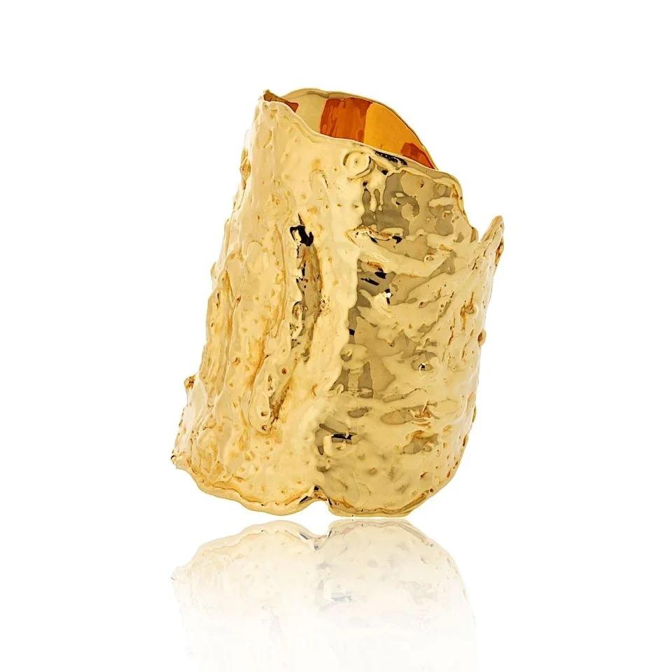Vintage Van Cleef & Arpels “Manchette” Hammered Gold Cuff Bracelet