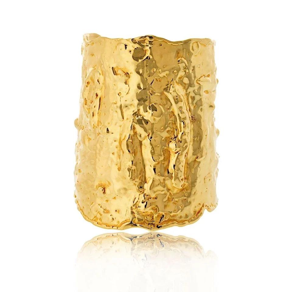 Vintage Van Cleef & Arpels “Manchette” Hammered Gold Cuff Bracelet