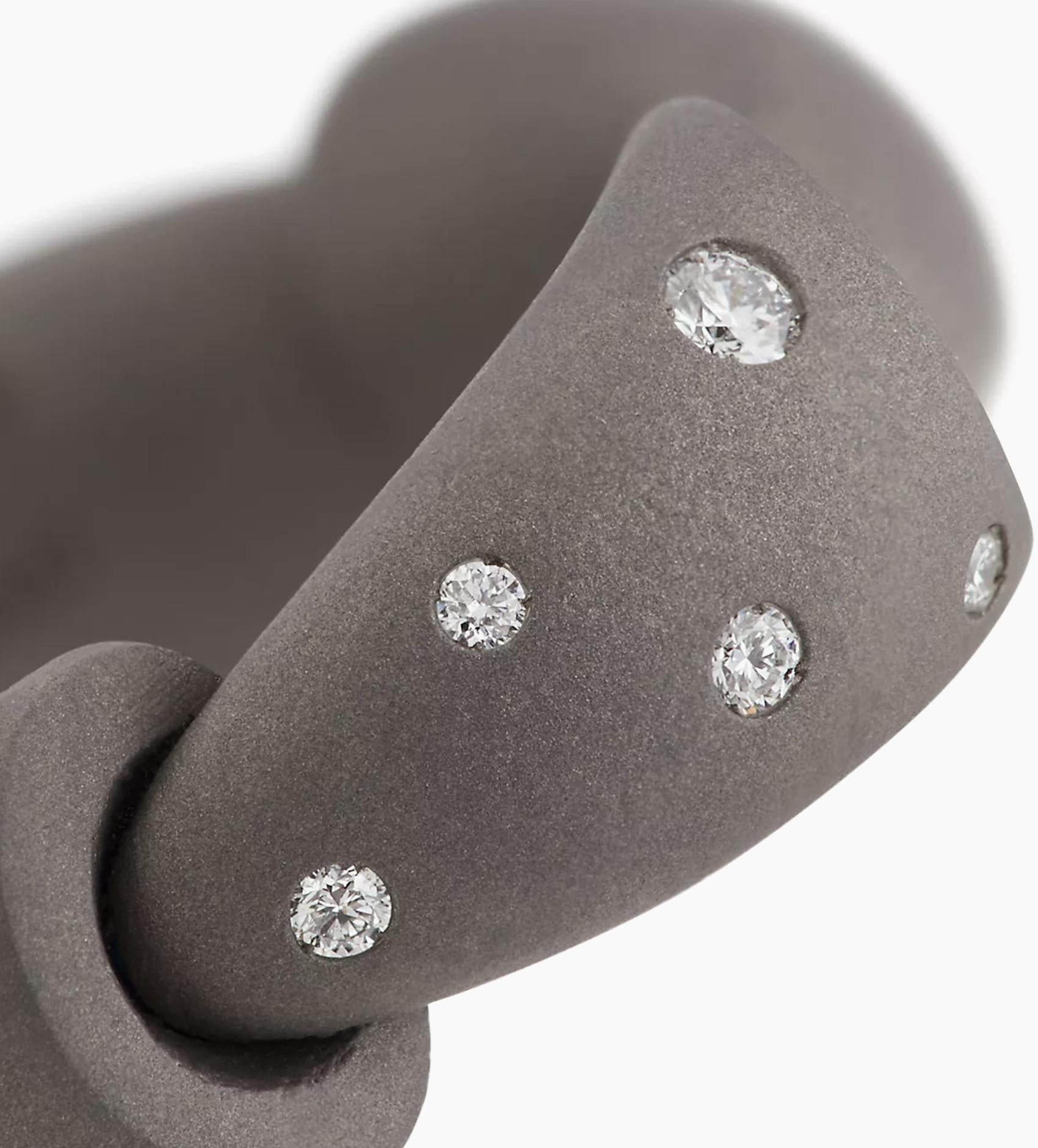 Vhernier Calla Titanium and Diamond Ring