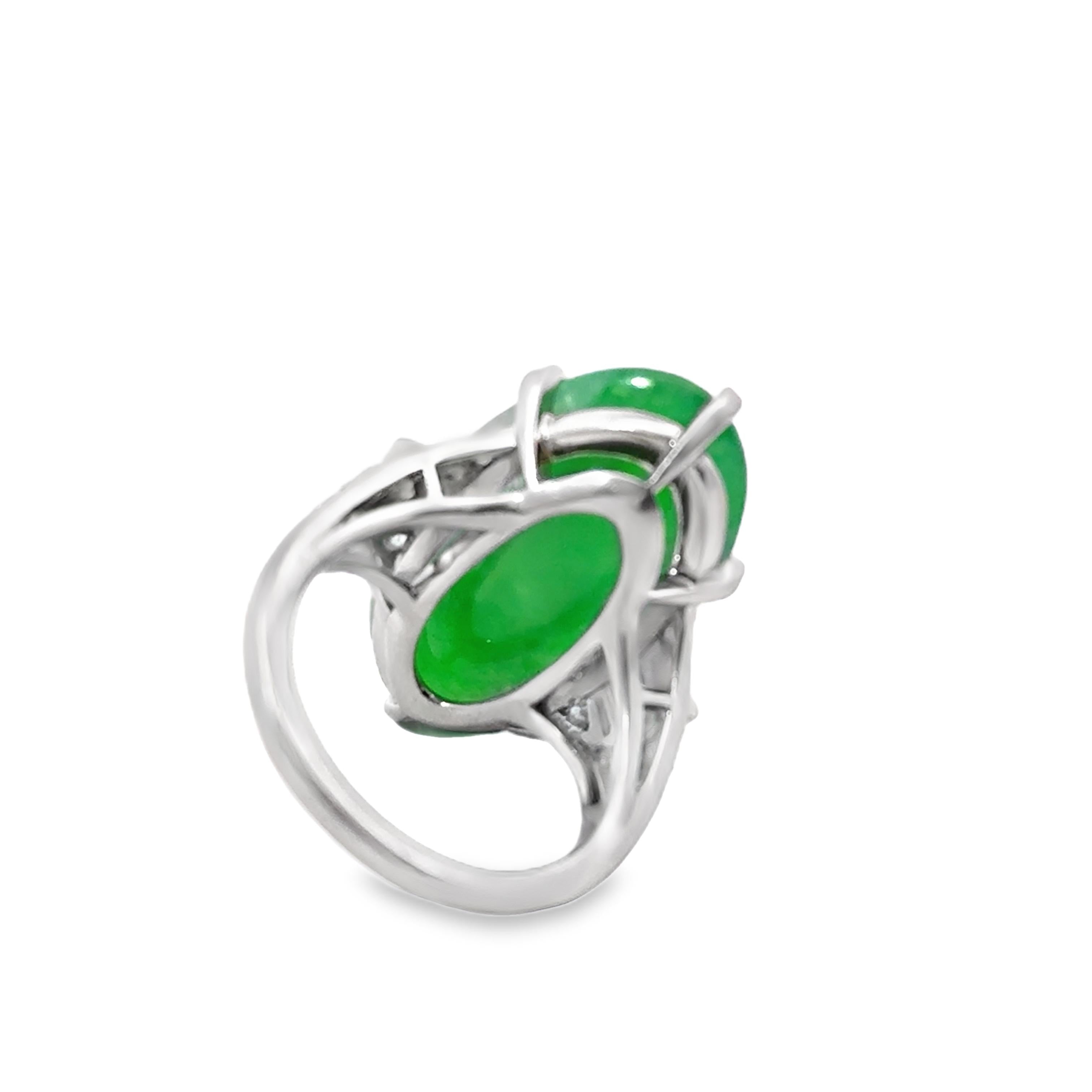 J.E. Caldwell Art Deco Jade And Diamond Ring, circa 1925 Serial No. F20539