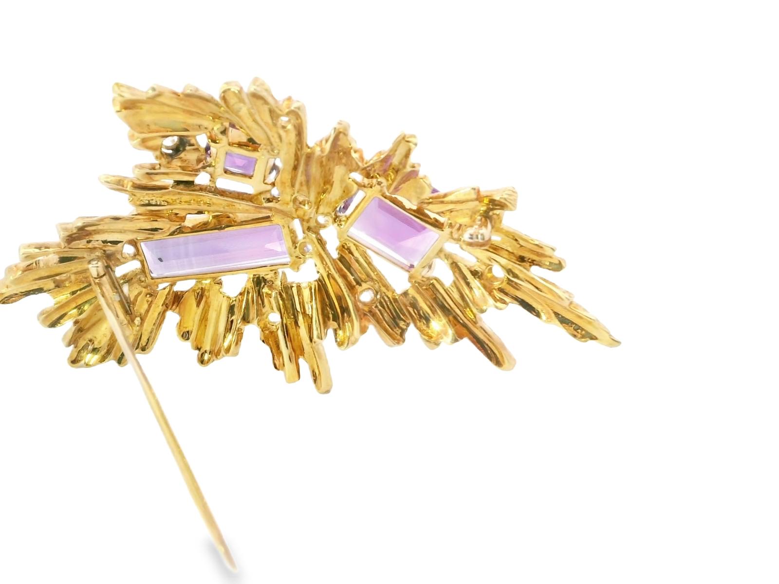 Van Cleef & Arpels Amethyst and Diamond Brooch, c. 1970