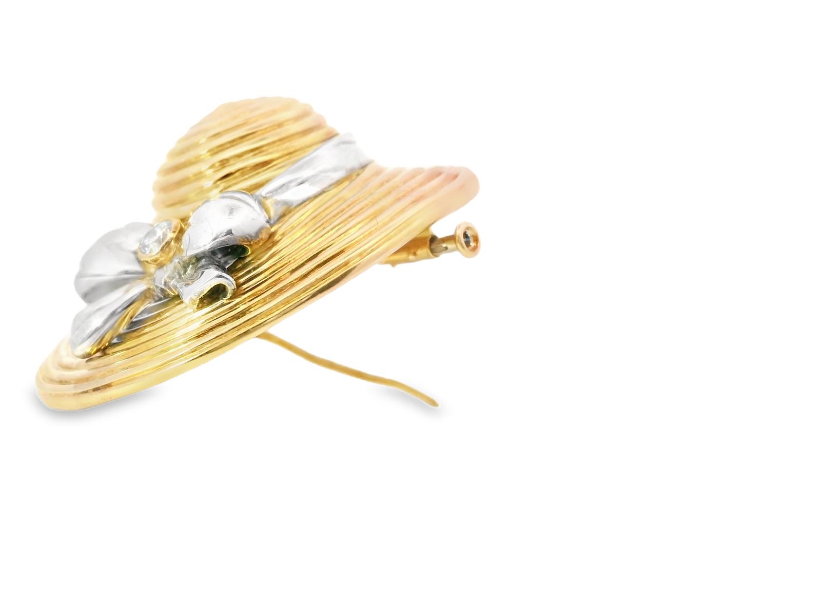 18k Yellow Gold Van Cleef & Arpels 1980s Whimsical Diamond Pin
