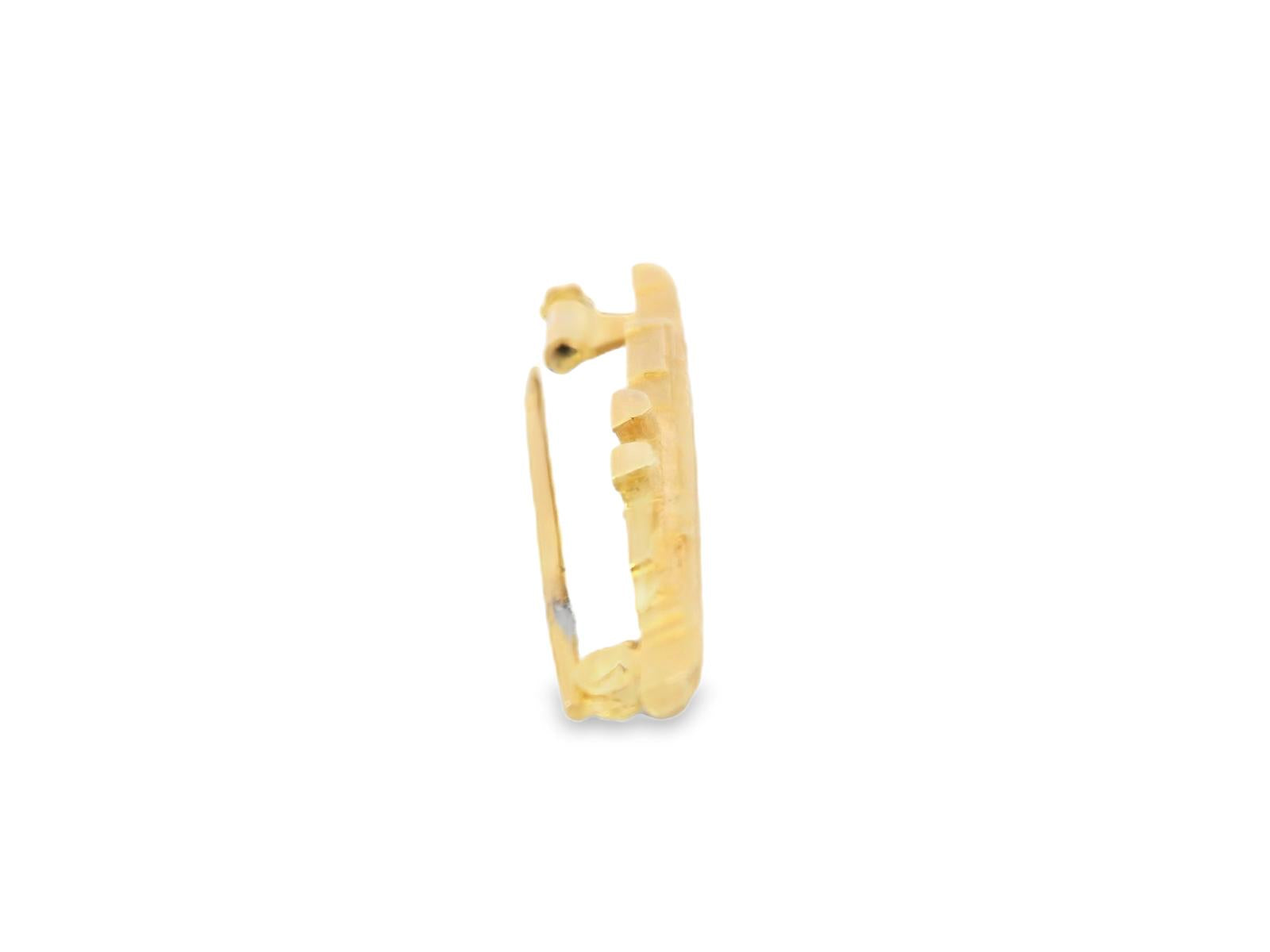 18k Yellow Gold Art Nouveau Boat Gold Pin / Brooch
