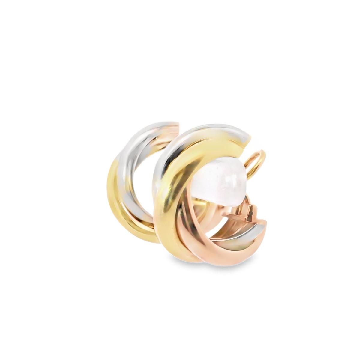 Cartier Trinity Earrings – 18K Yellow, White & Rose Gold – 1980s, France