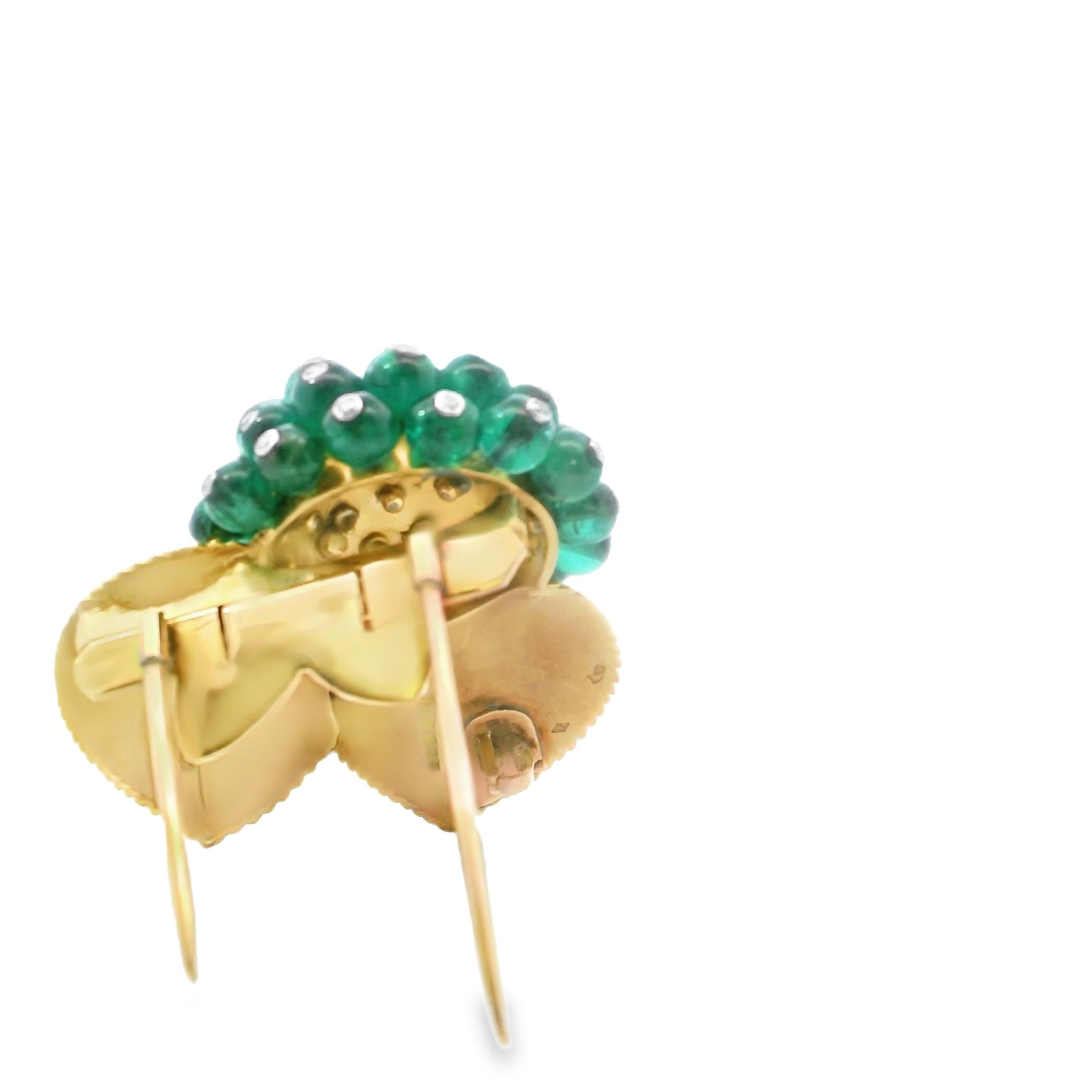 A corsage clip “Groseilliers” in platinum and yellow gold