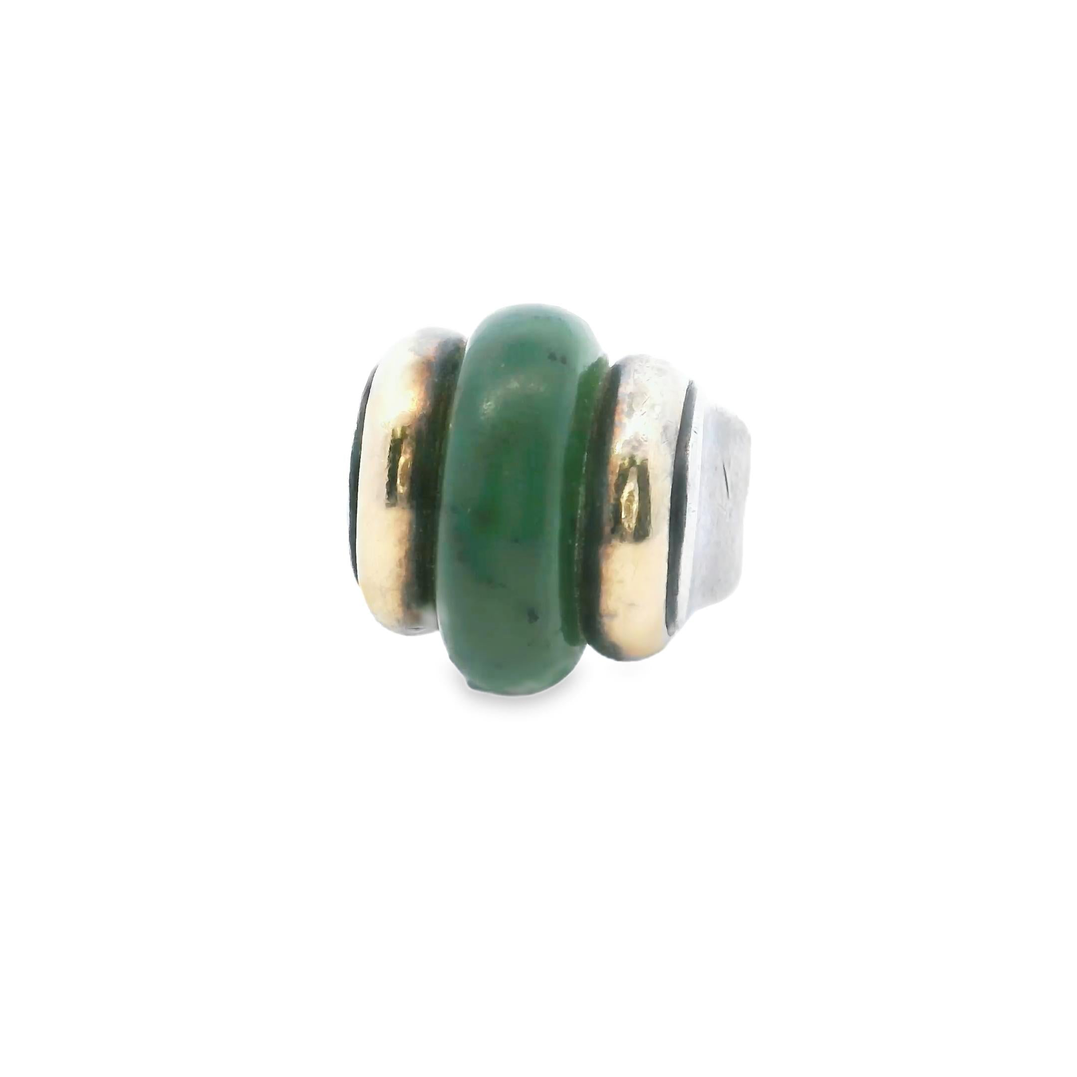 Puiforcat Jade and Silver Ring | Circa 1930s