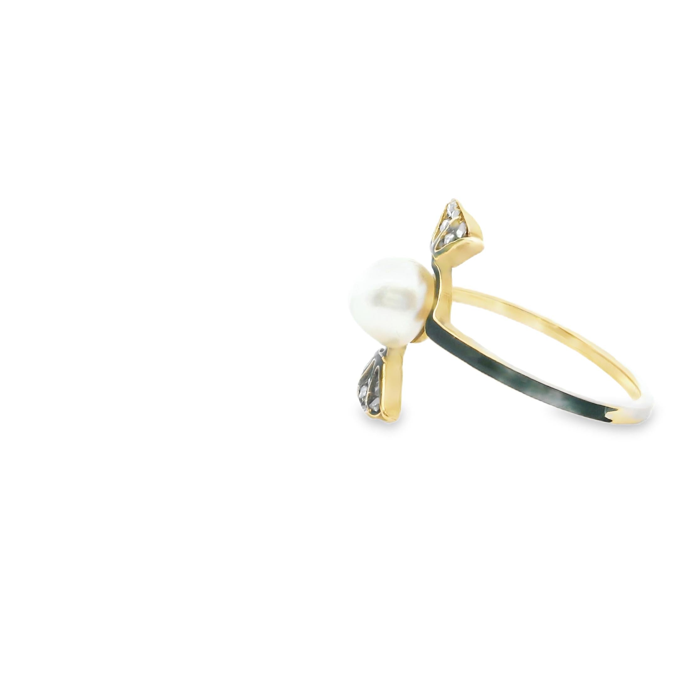 René Lalique Pearl and Diamond Ring | Circa 1903