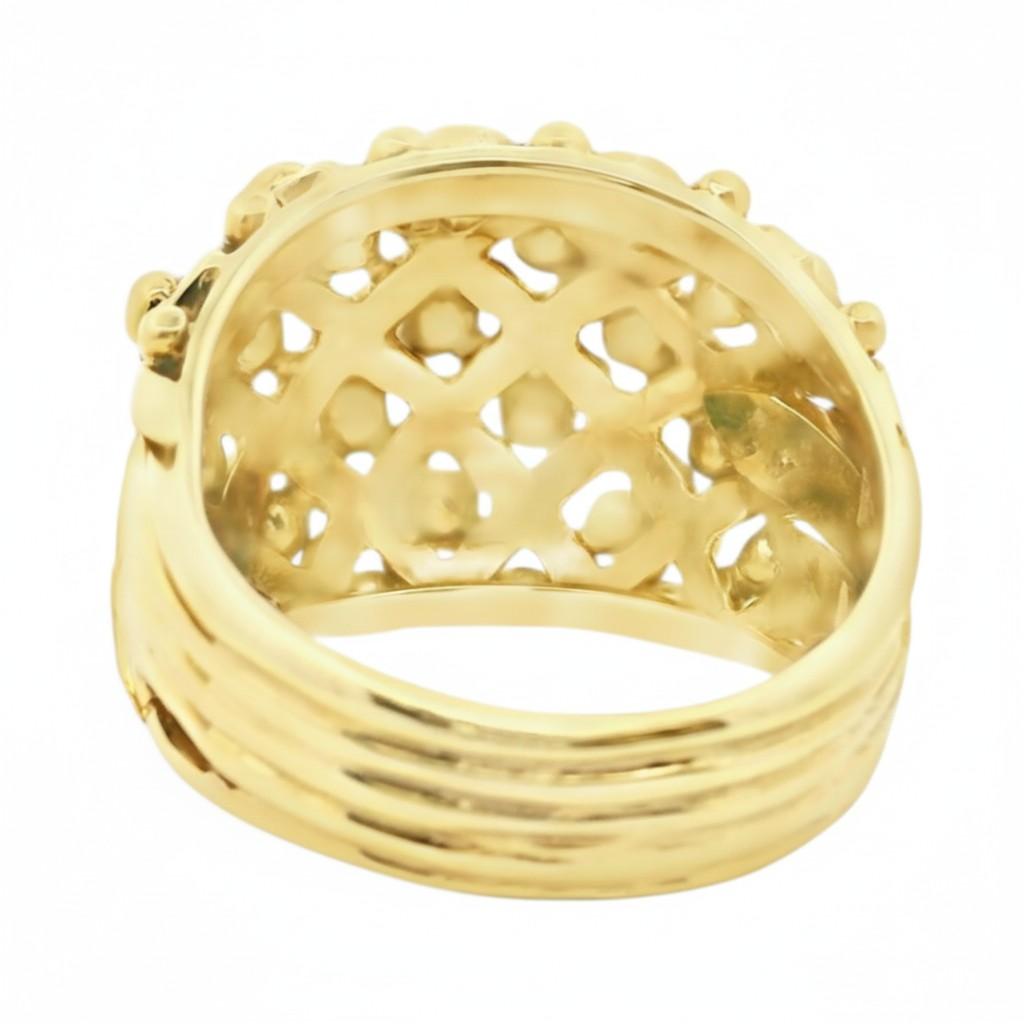 18k Yellow Gold Matelasse Ring