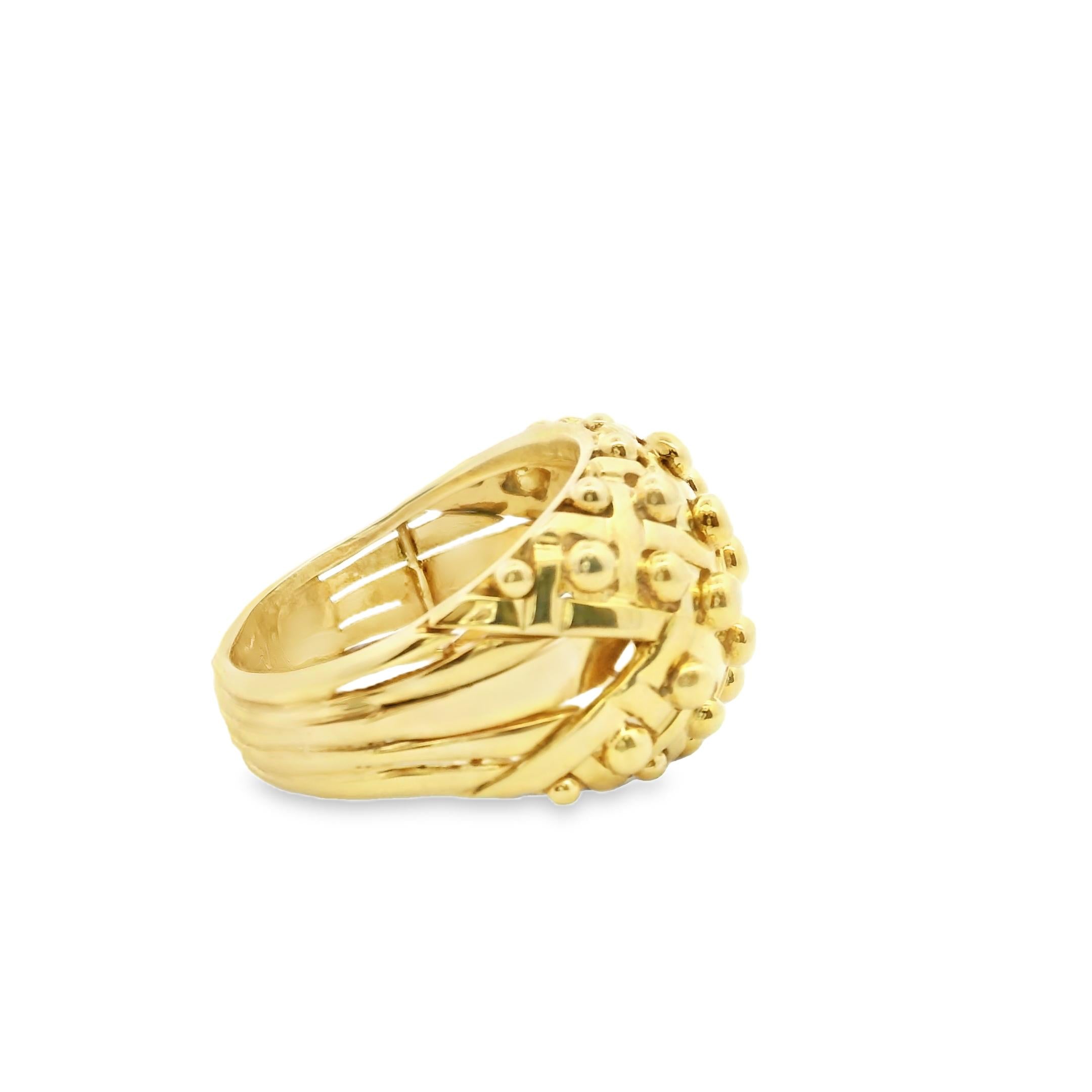 18k Yellow Gold Matelasse Ring